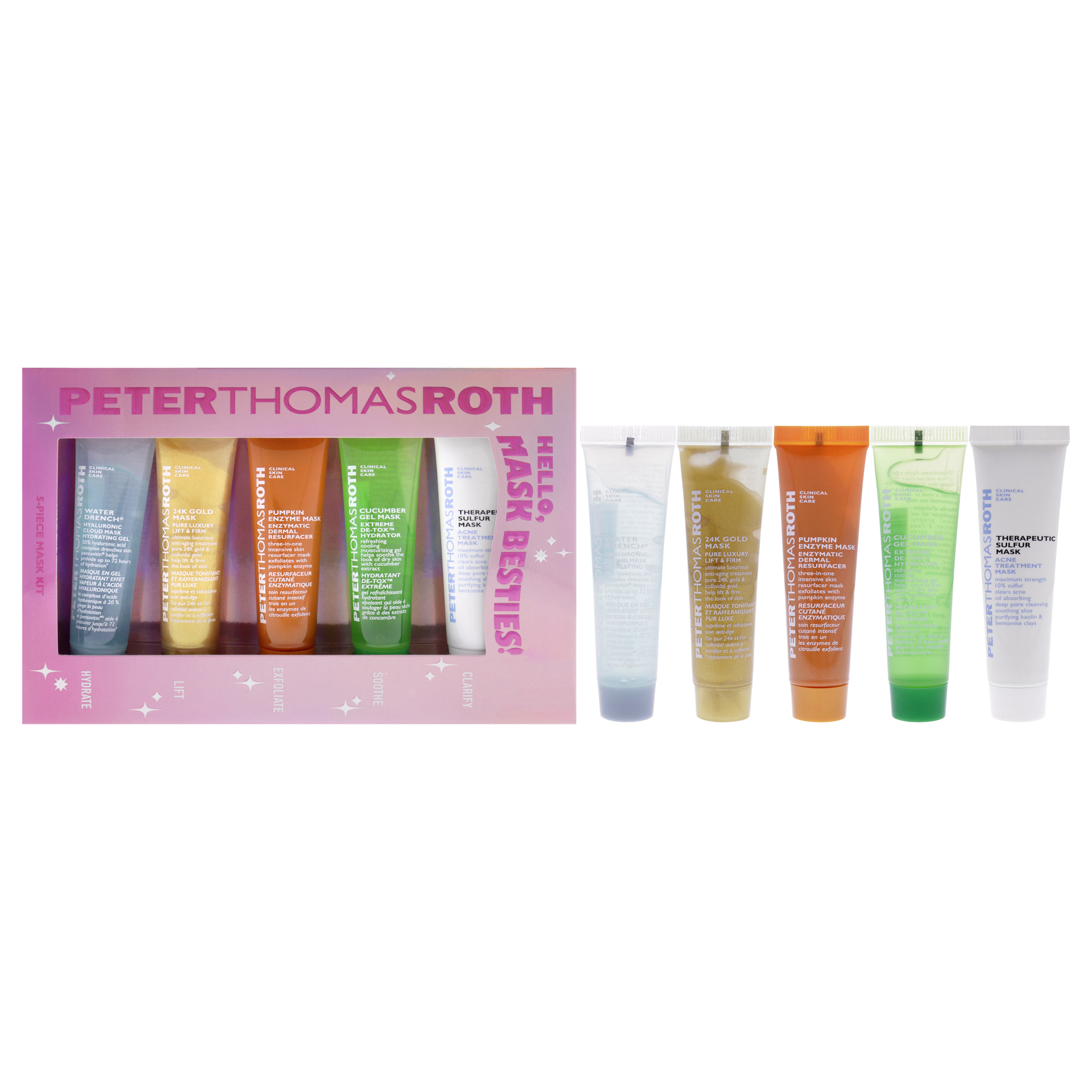 Foto 2 pulgar | Kit De Mascarillas Peter Thomas Roth Hello Mask Besties De 5 Piezas Para Wo - Venta Internacional.