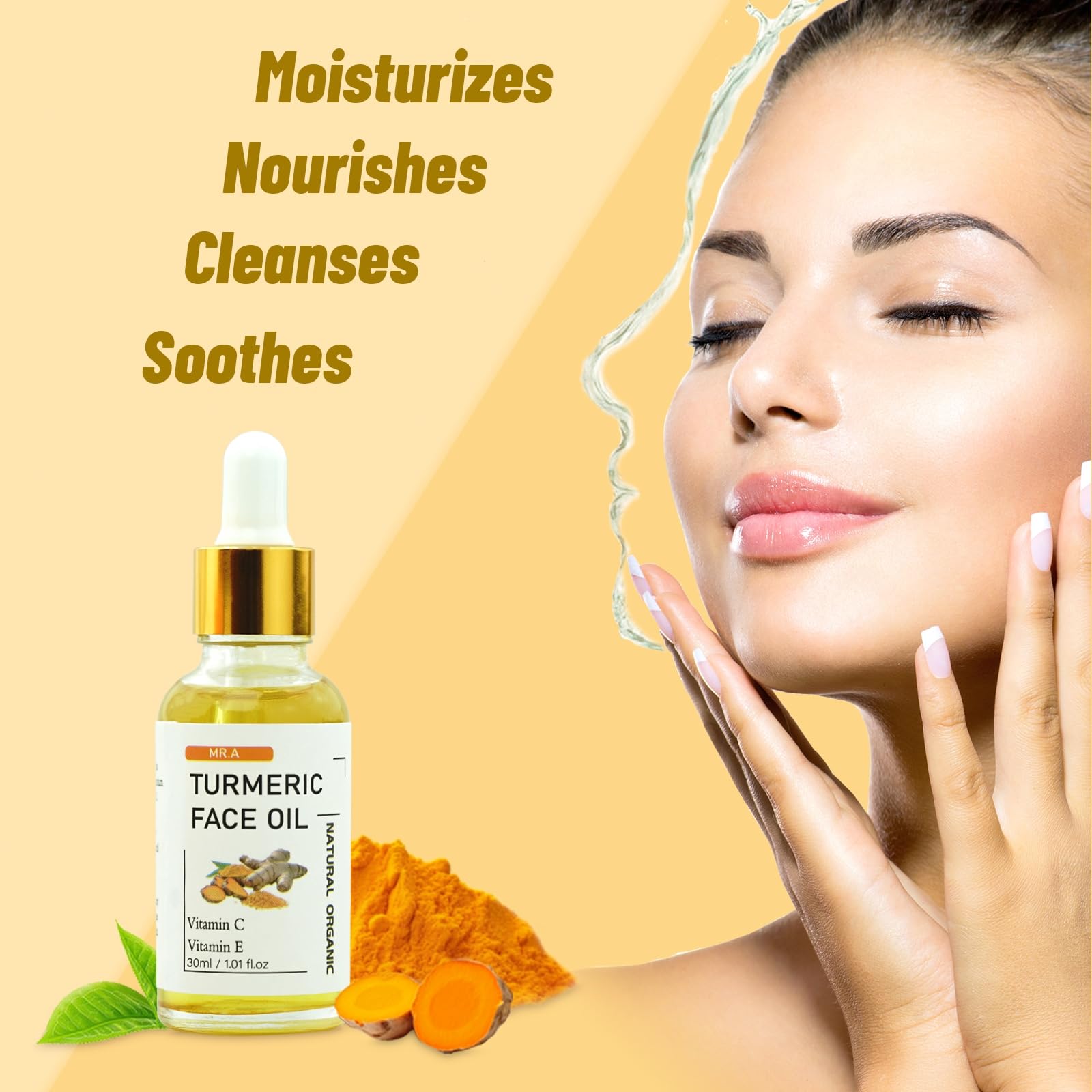 Foto 5 pulgar | Almohadillas Limpiadoras Mr.a Turmeric Para Rostro Con Aceite Facial De Cúrcuma - Venta Internacional.