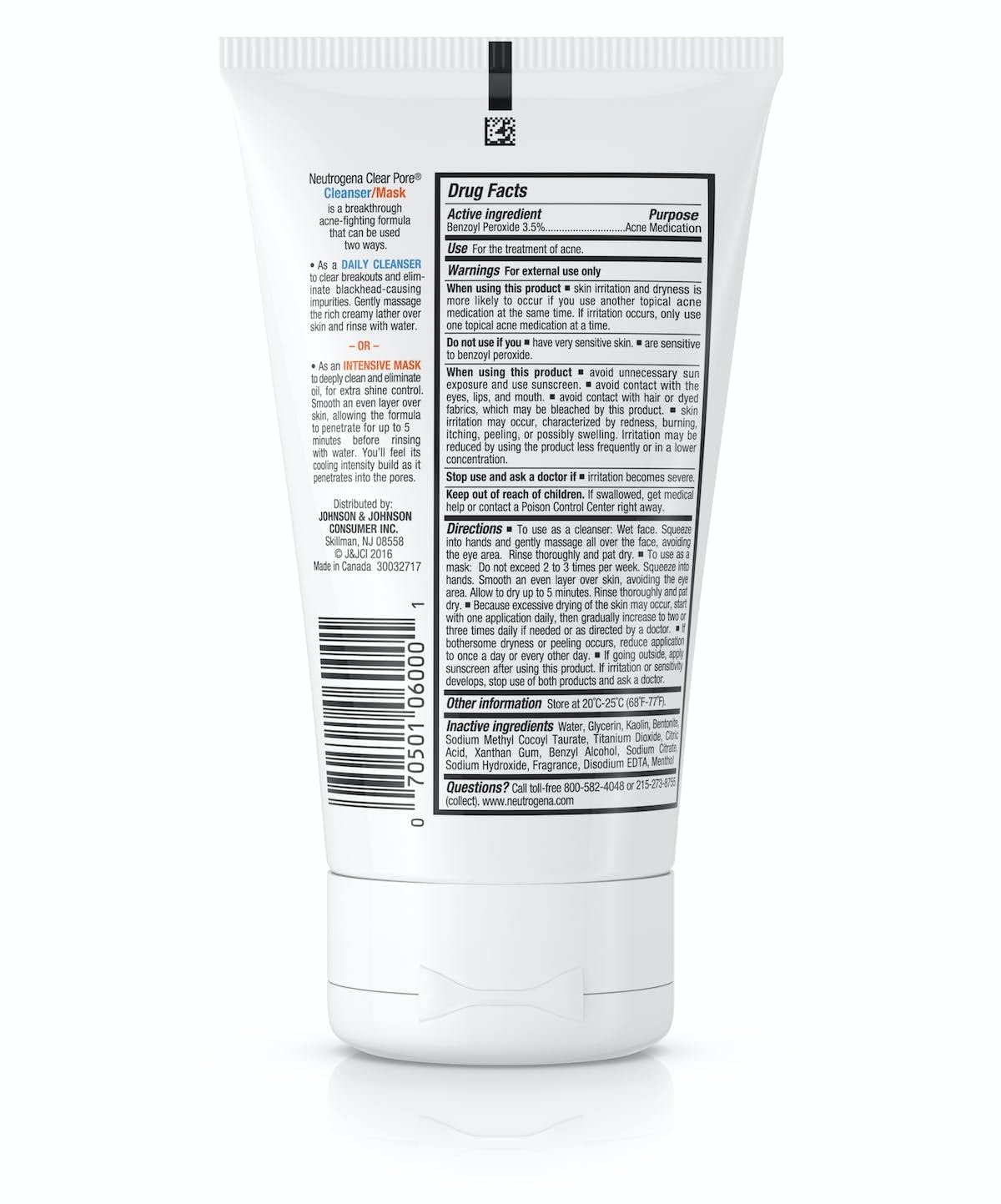 Foto 4 pulgar | Limpiador/mascarilla Neutrogena Clear Pore 125 Ml (paquete De 3) - Venta Internacional.