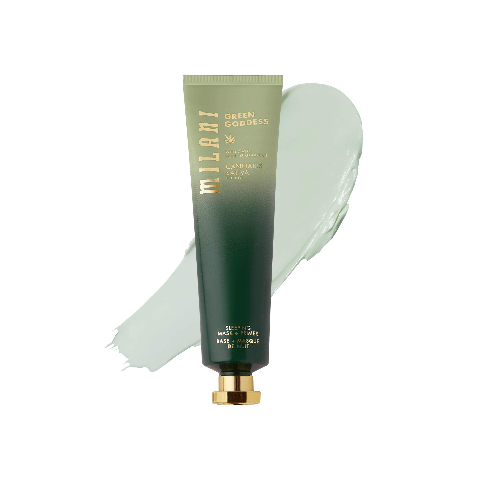 Máscara Para Dormir Con Primer Aceite De Cáñamo Milani Green Goddess - Venta Internacional.