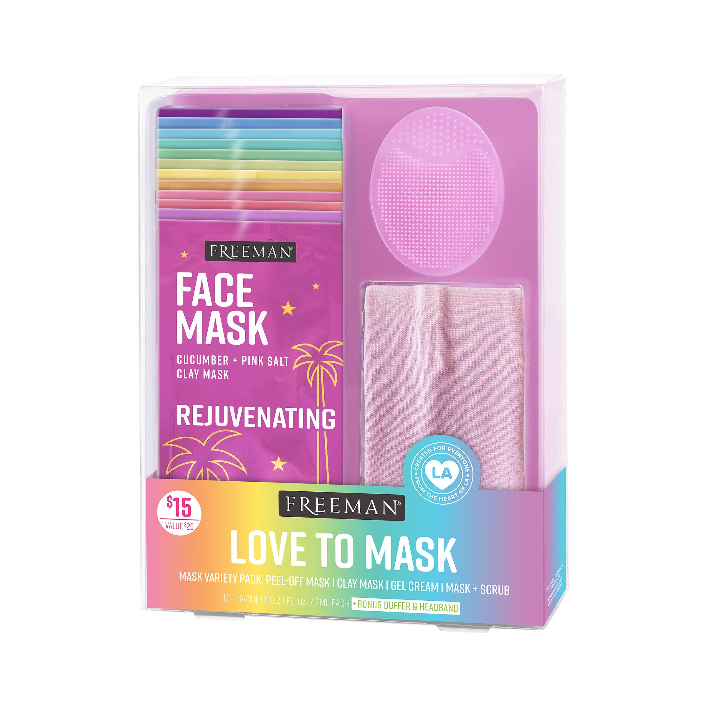Foto 4 pulgar | Set De Mascarillas Faciales Freeman Love To Mask, 14 Unidades, Más Un Bonus - Venta Internacional.