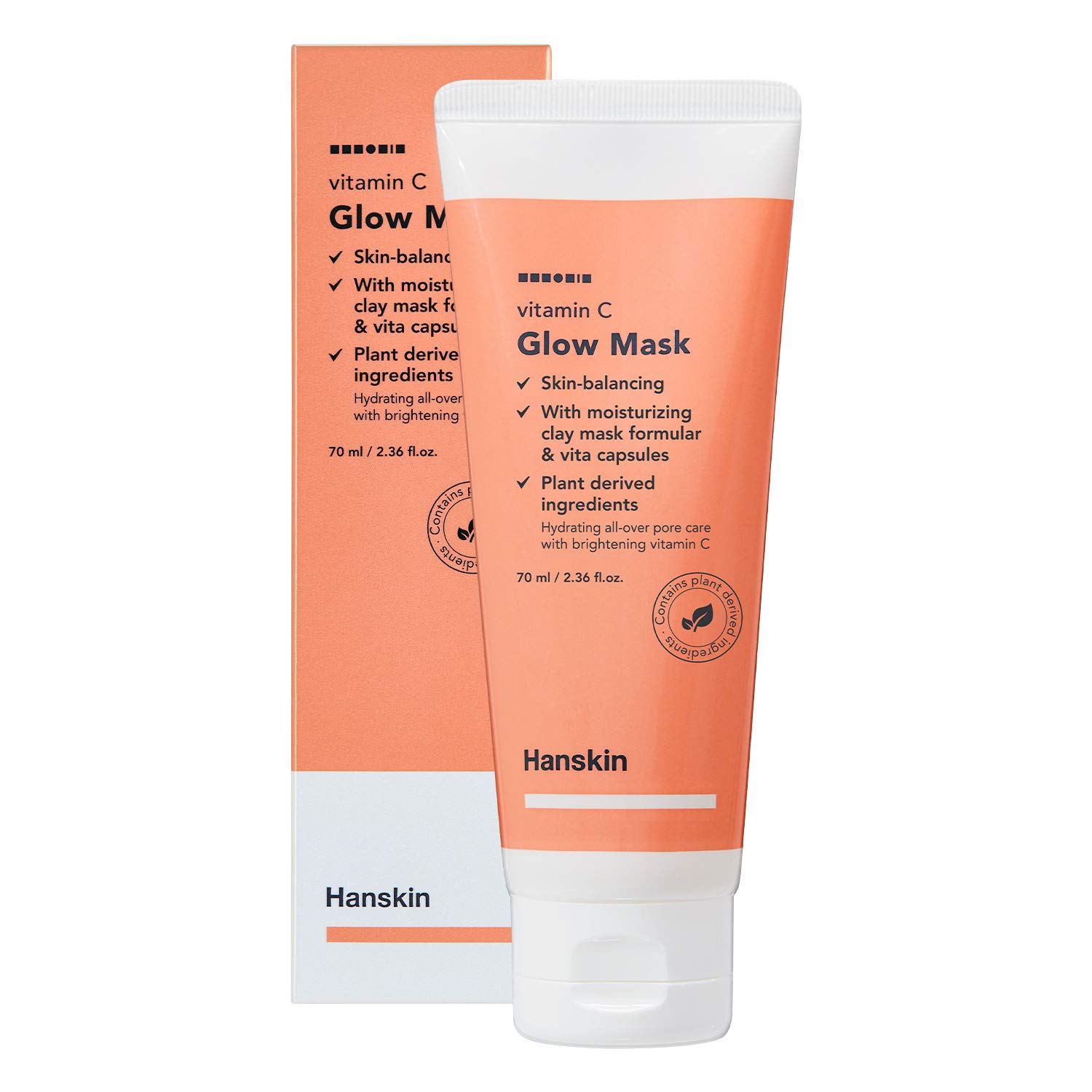 Máscara De Arcilla Hanskin, Mascarilla Luminosa Con Vitamina C, 70 Ml, Purificadora De Poros - Venta Internacional.