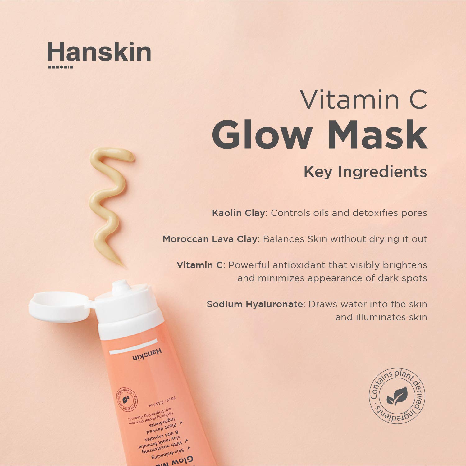 Foto 6 pulgar | Máscara De Arcilla Hanskin, Mascarilla Luminosa Con Vitamina C, 70 Ml, Purificadora De Poros - Venta Internacional.
