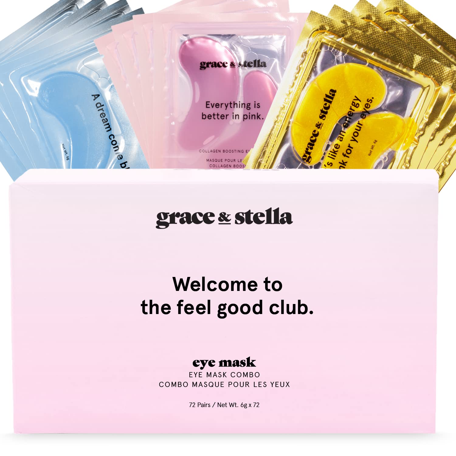 Mascarilla Para Debajo De Los Ojos Grace & Stella Reduce Las Ojeras, 72 Pares - Venta Internacional.