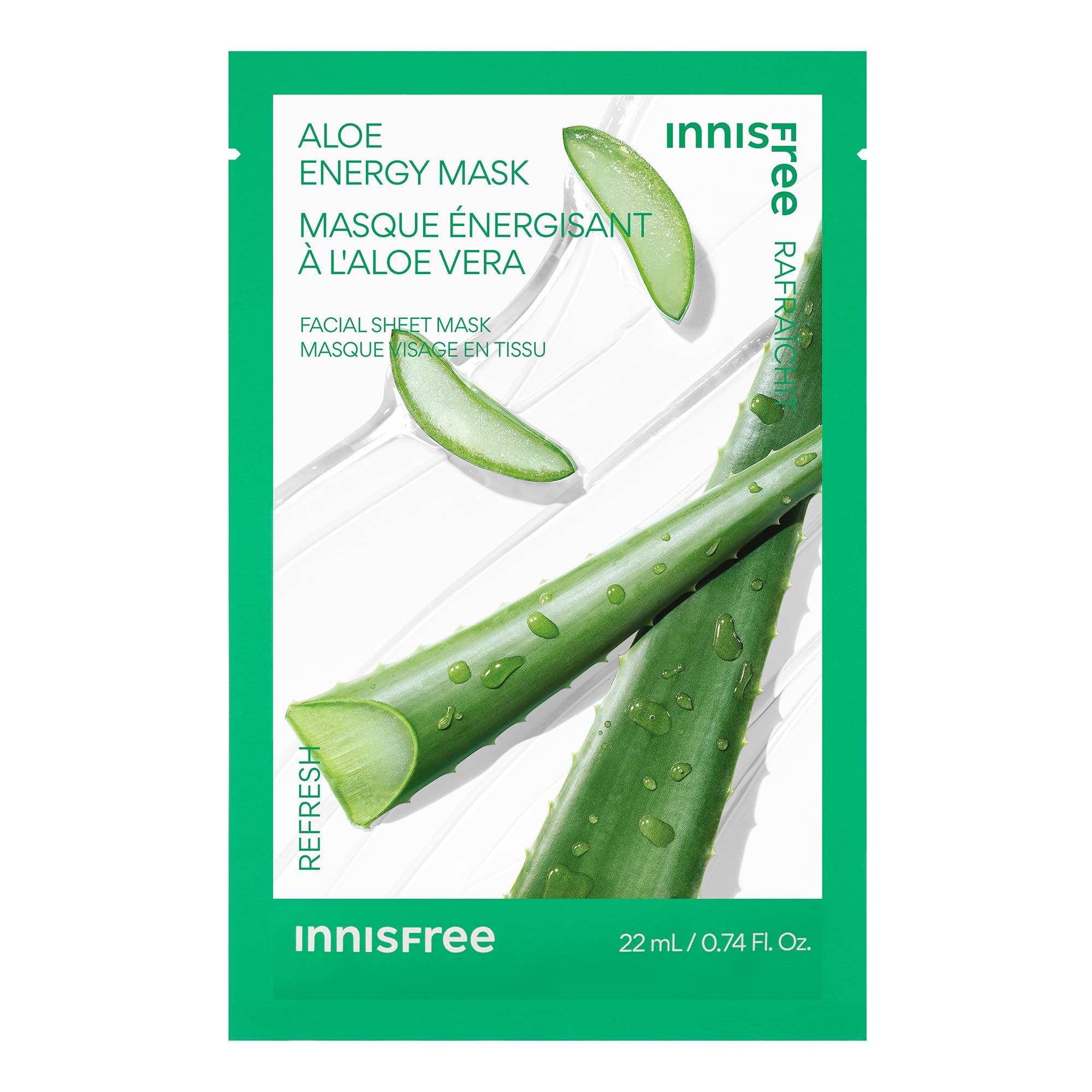 Sheet Mask Innisfree Aloe Energy Serum Hidratante Y Calmante - Venta Internacional. $278