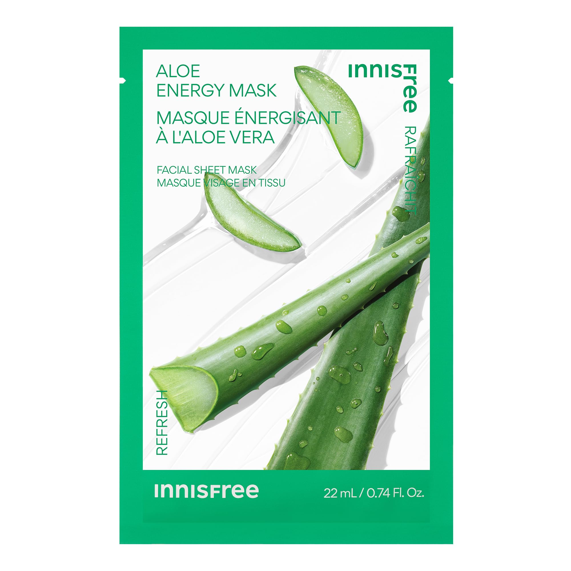 Sheet Mask Innisfree Aloe Energy Serum Hidratante Y Calmante - Venta Internacional.