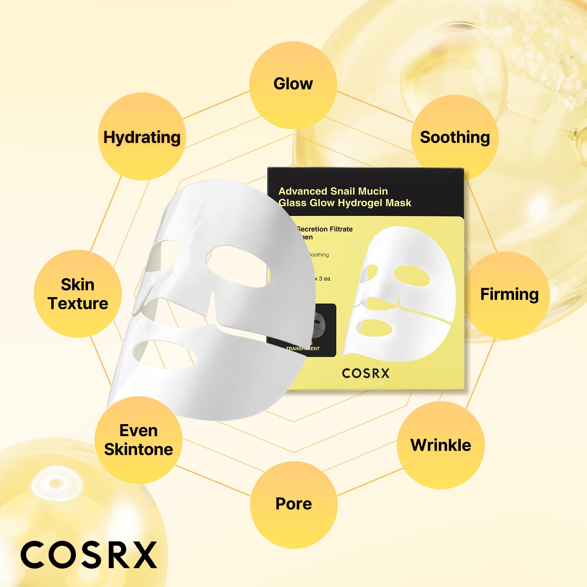 Foto 5 pulgar | Máscaras Faciales Cosrx Advanced Snail Mucin Glass Glow X3 - Venta Internacional.