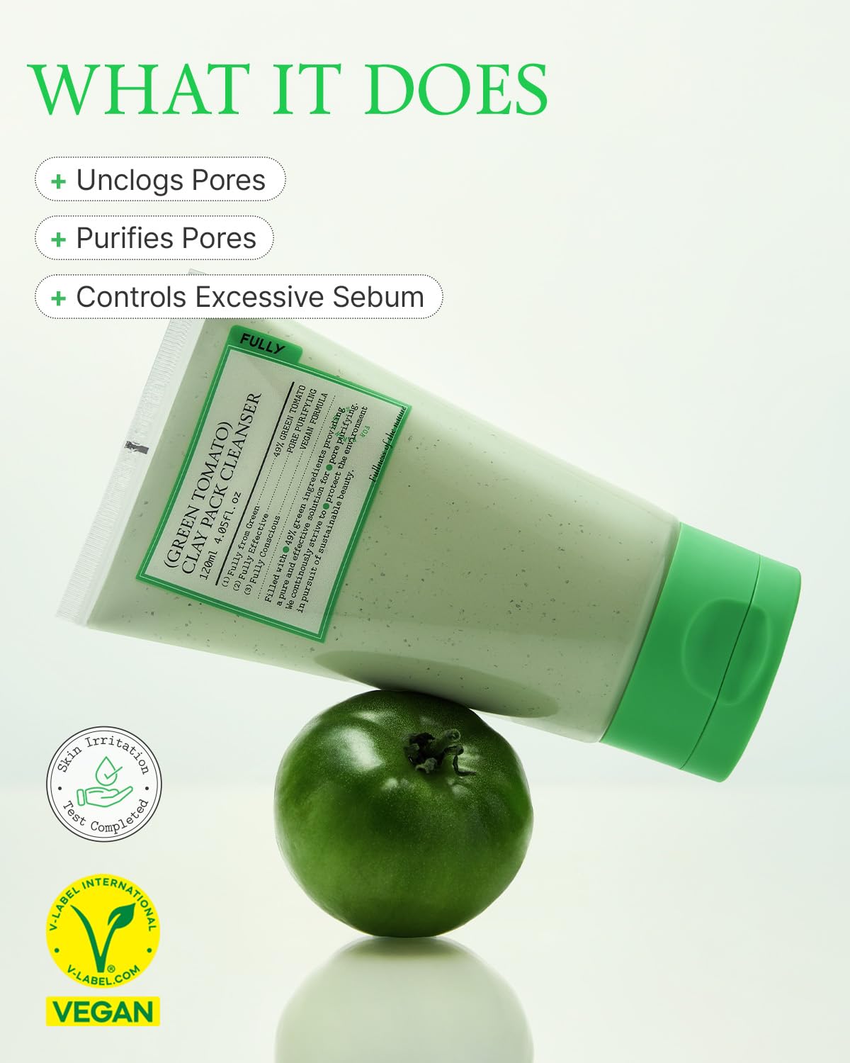 Foto 7 pulgar | Mascarilla Limpiadora De Arcilla, Totalmente Verde, Purificadora De Poros De Tomate, 120 Ml - Venta Internacional.