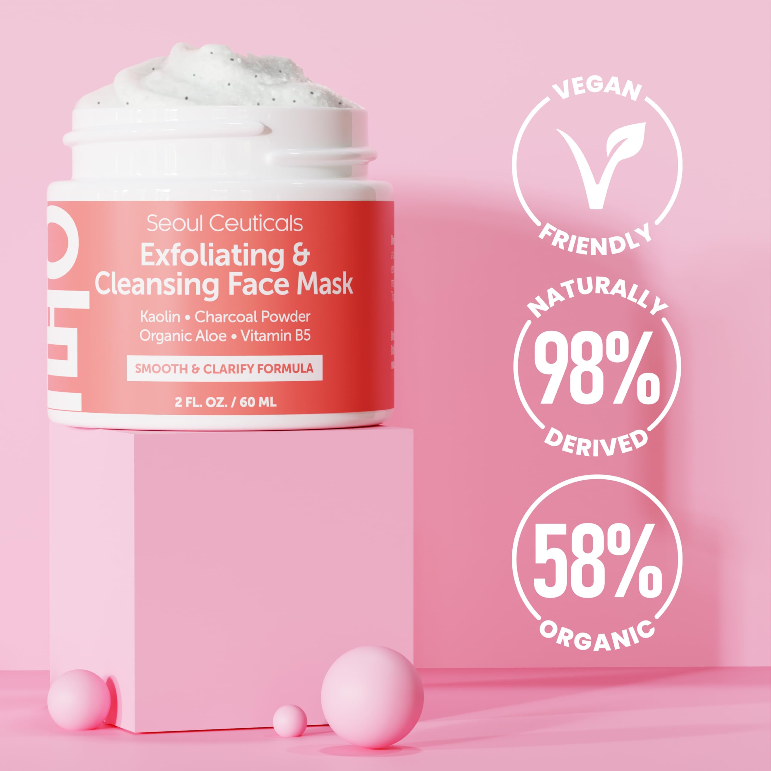 Foto 6 pulgar | Mascarilla Exfoliante Seoulceuticals Face Scrub 60 Ml Con Arcilla De Caolín - Venta Internacional.