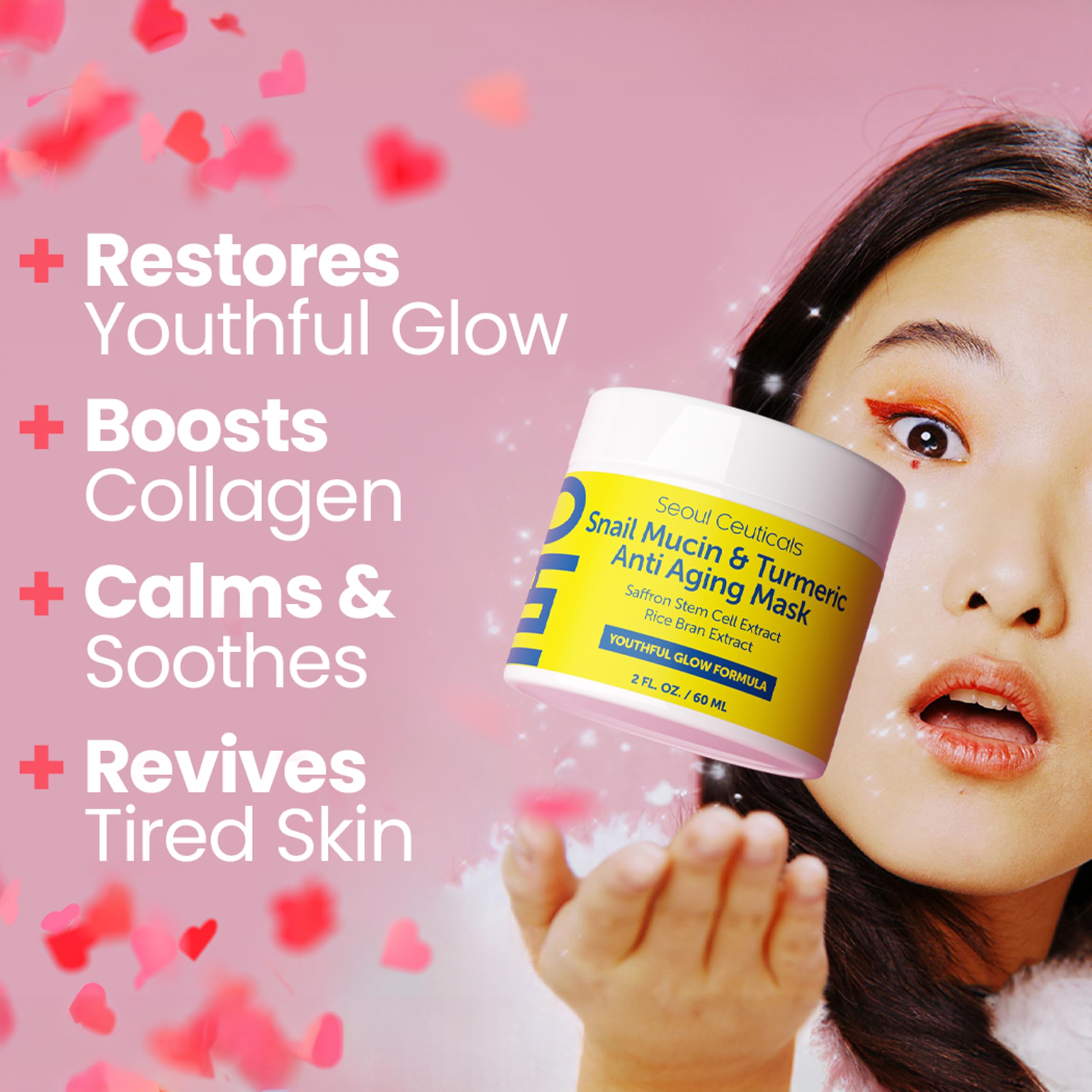 Foto 3 pulgar | Mascarilla Facial Seoulceuticals Con Mucina De Caracol Y Cúrcuma, 60 Ml, Antienvejecimiento - Venta Internacional.