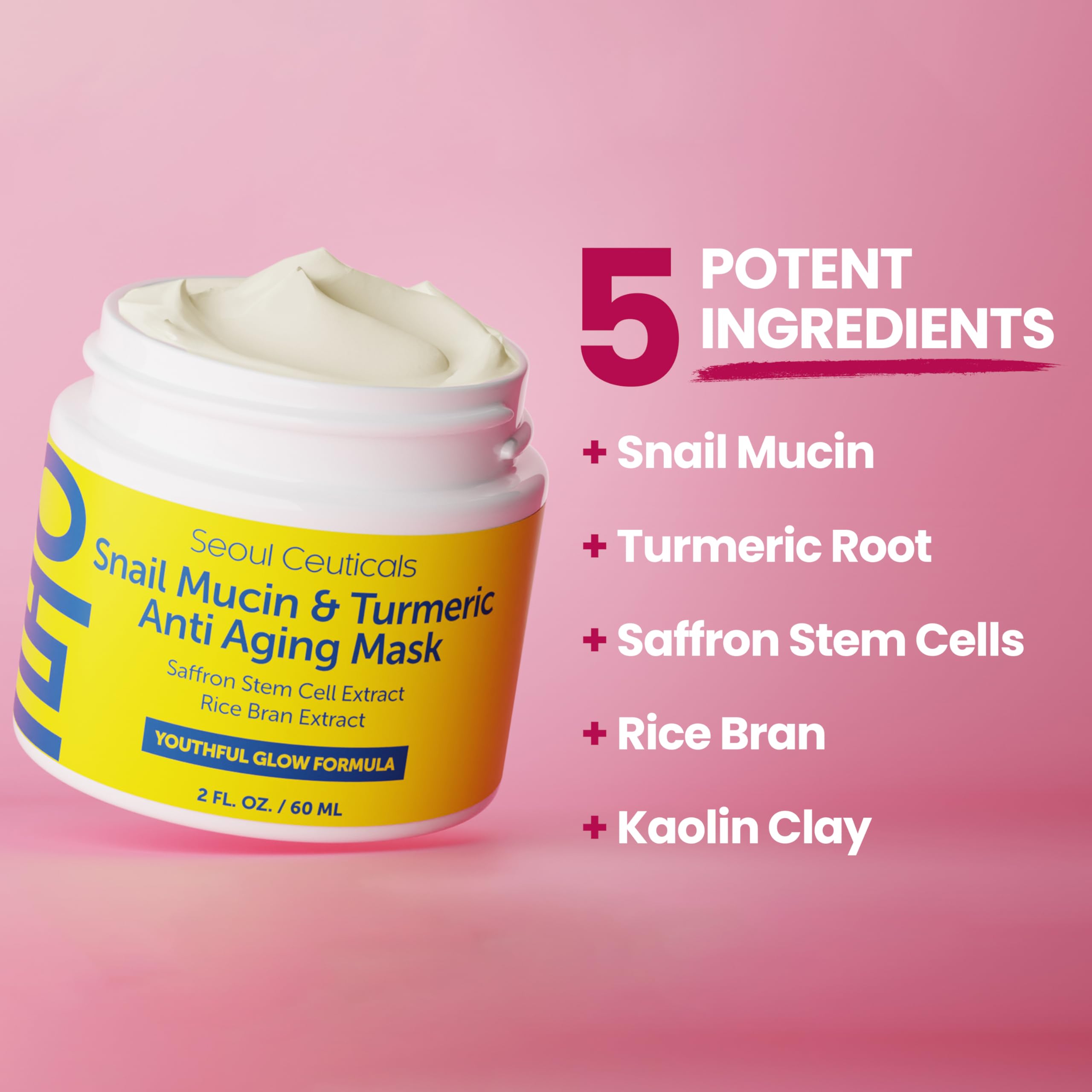 Foto 4 pulgar | Mascarilla Facial Seoulceuticals Con Mucina De Caracol Y Cúrcuma, 60 Ml, Antienvejecimiento - Venta Internacional.