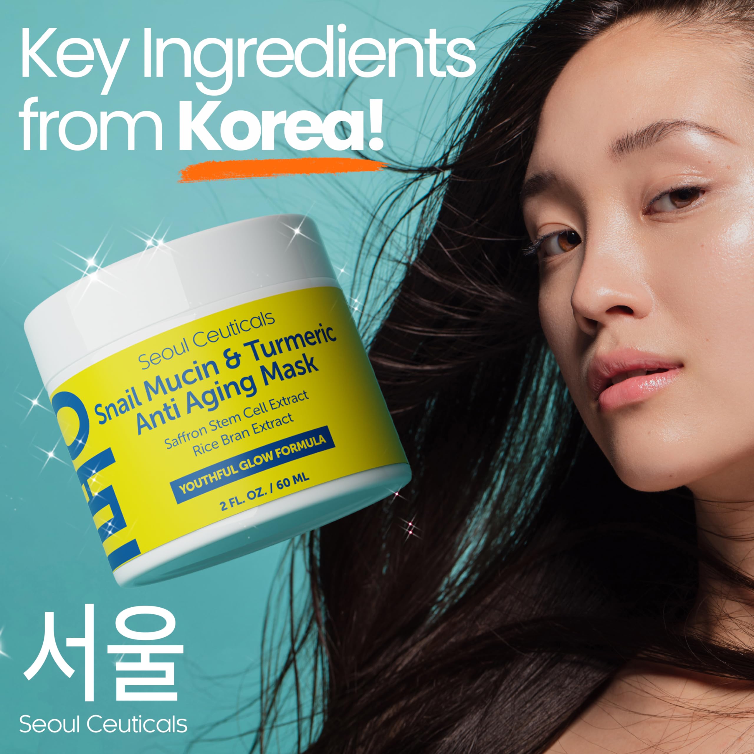 Foto 5 pulgar | Mascarilla Facial Seoulceuticals Con Mucina De Caracol Y Cúrcuma, 60 Ml, Antienvejecimiento - Venta Internacional.
