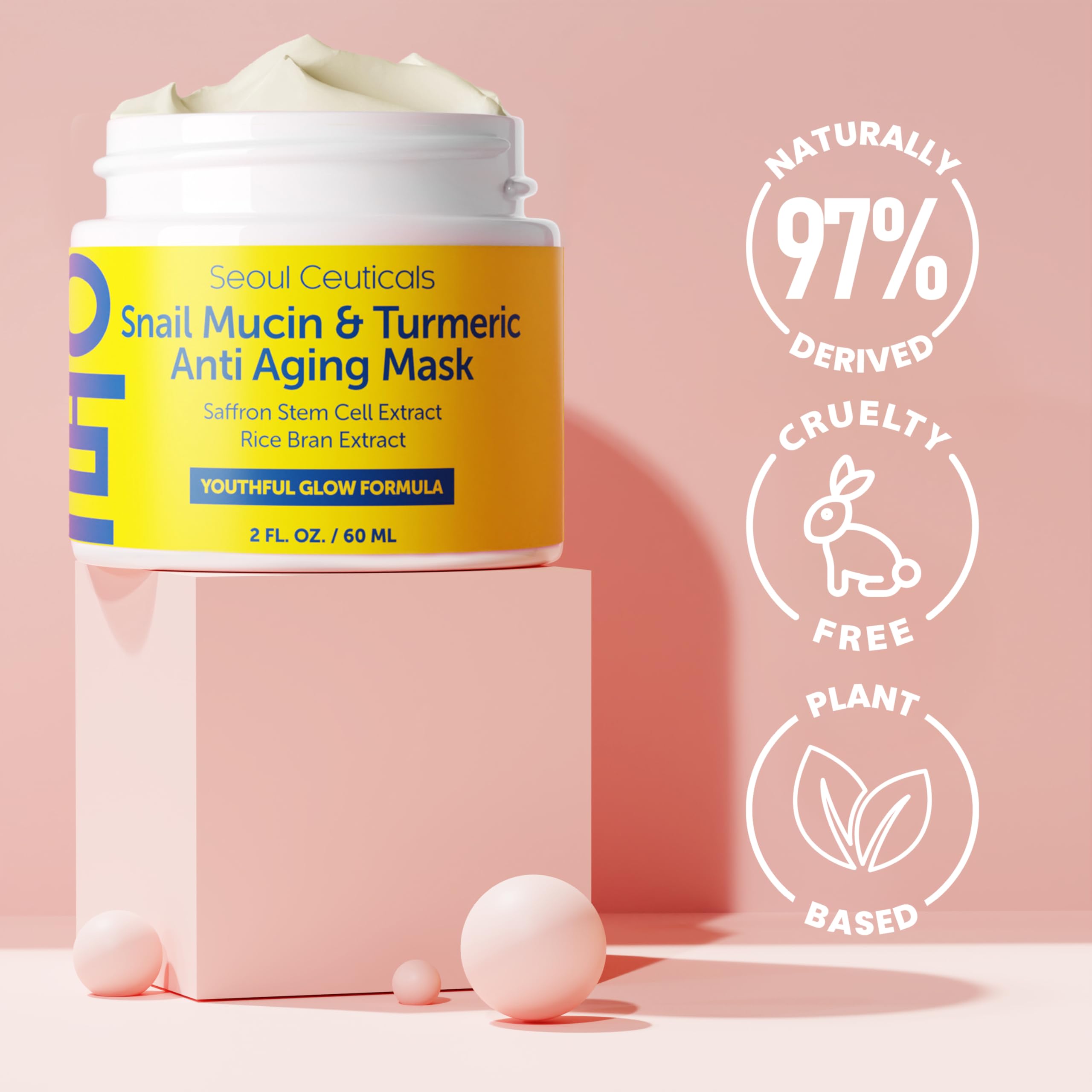 Foto 6 pulgar | Mascarilla Facial Seoulceuticals Con Mucina De Caracol Y Cúrcuma, 60 Ml, Antienvejecimiento - Venta Internacional.