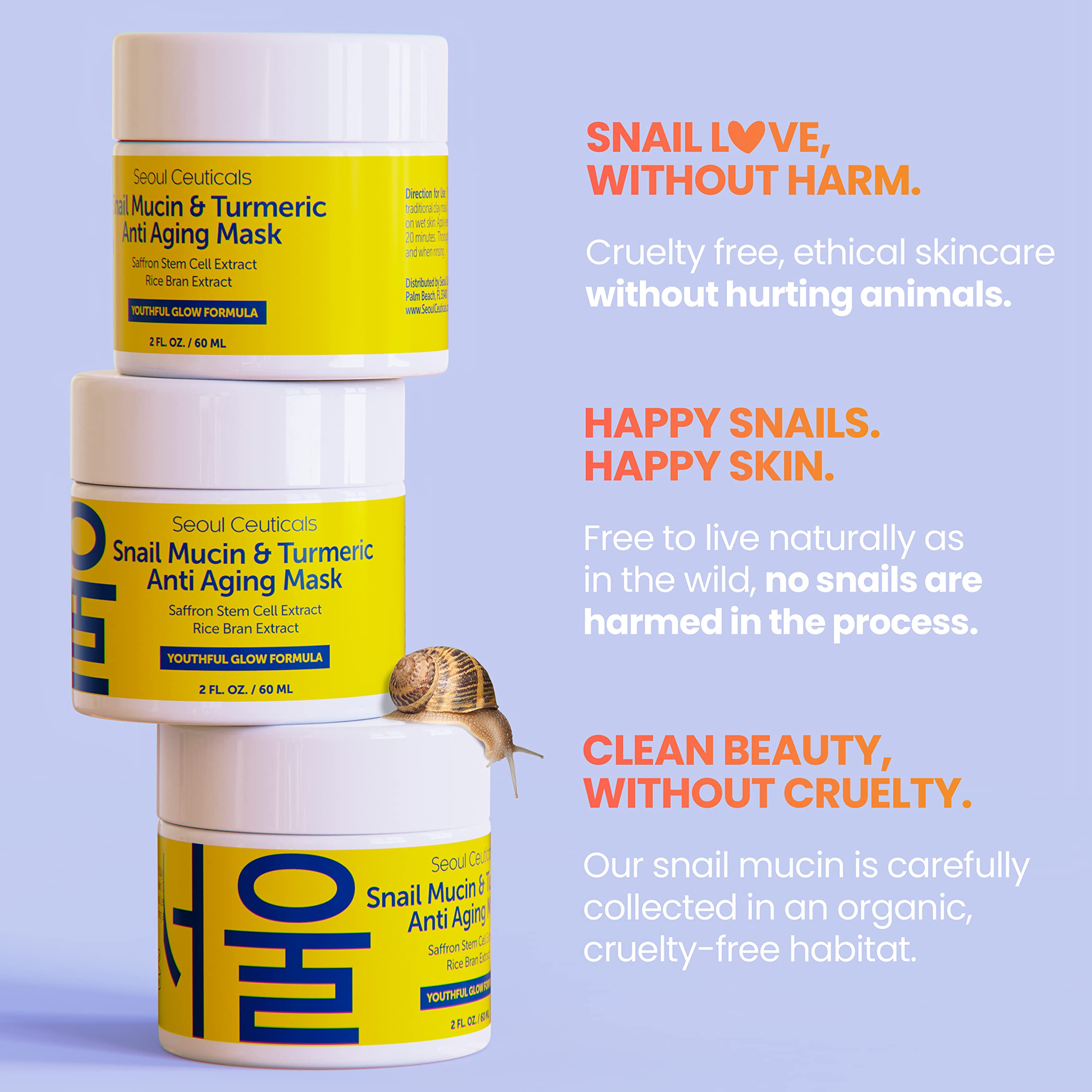 Foto 7 pulgar | Mascarilla Facial Seoulceuticals Con Mucina De Caracol Y Cúrcuma, 60 Ml, Antienvejecimiento - Venta Internacional.