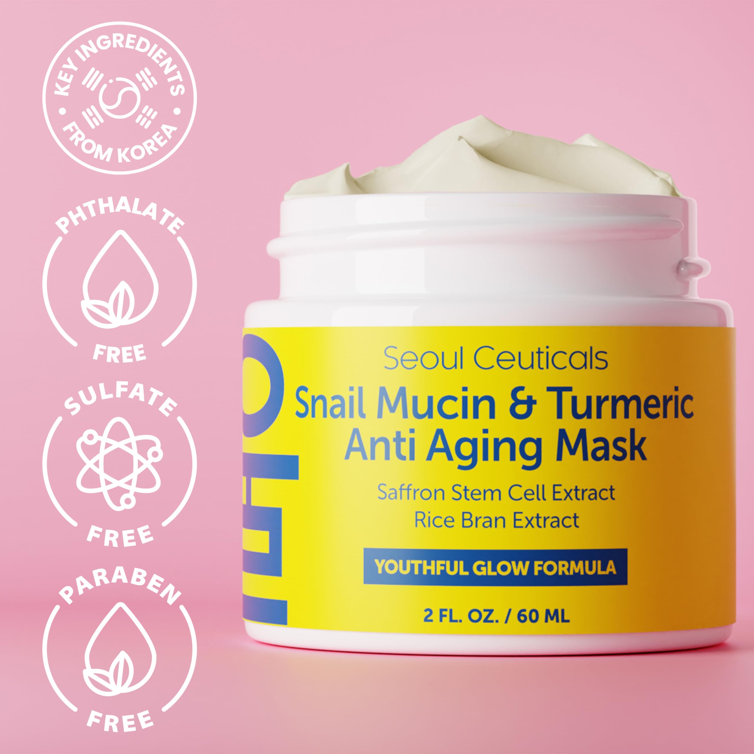 Foto 8 pulgar | Mascarilla Facial Seoulceuticals Con Mucina De Caracol Y Cúrcuma, 60 Ml, Antienvejecimiento - Venta Internacional.