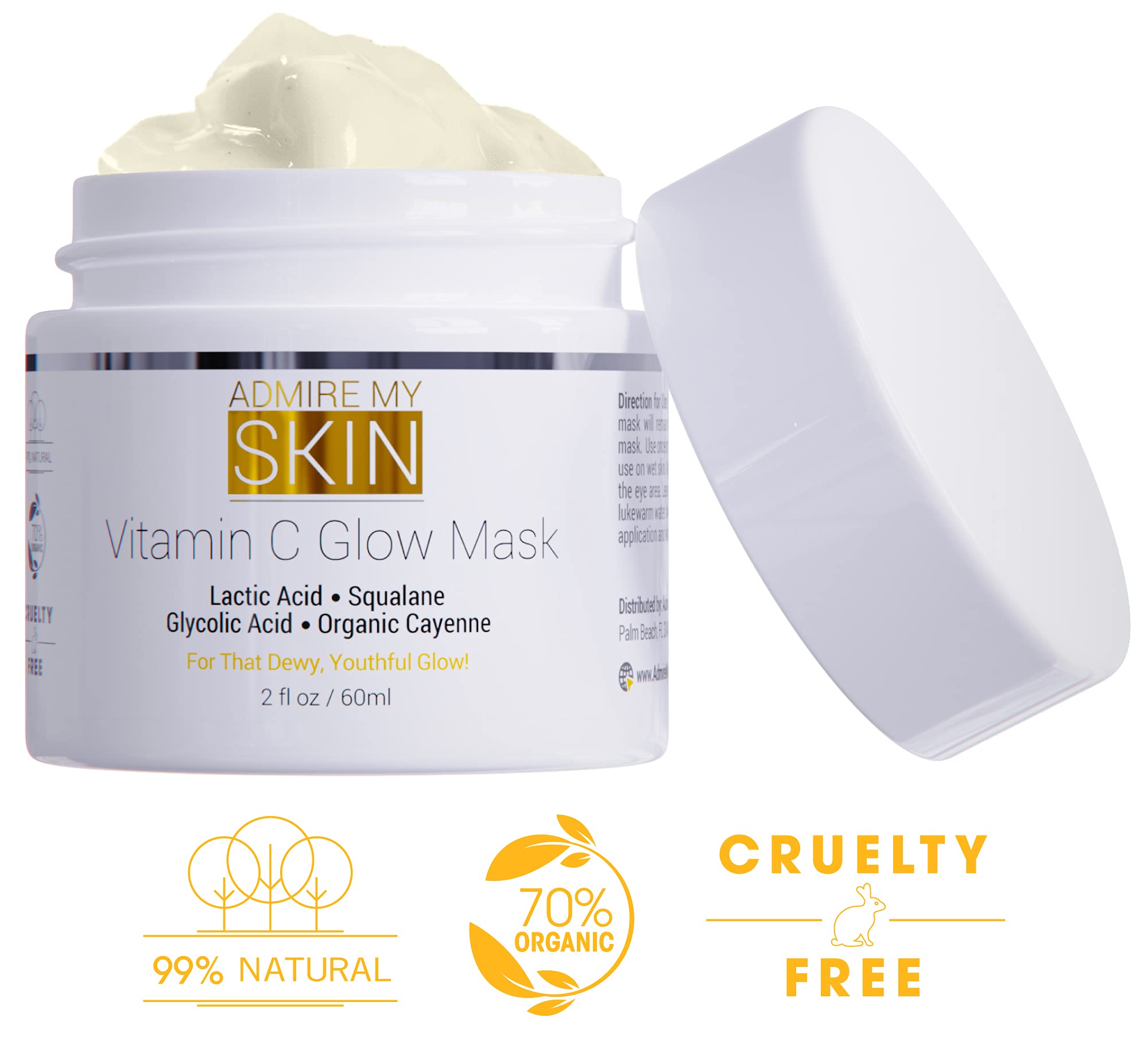 Foto 3 pulgar | Mascarilla Facial Admire My Skin, Iluminadora Con Vitamina C, 60 Ml, Con Escualano - Venta Internacional.