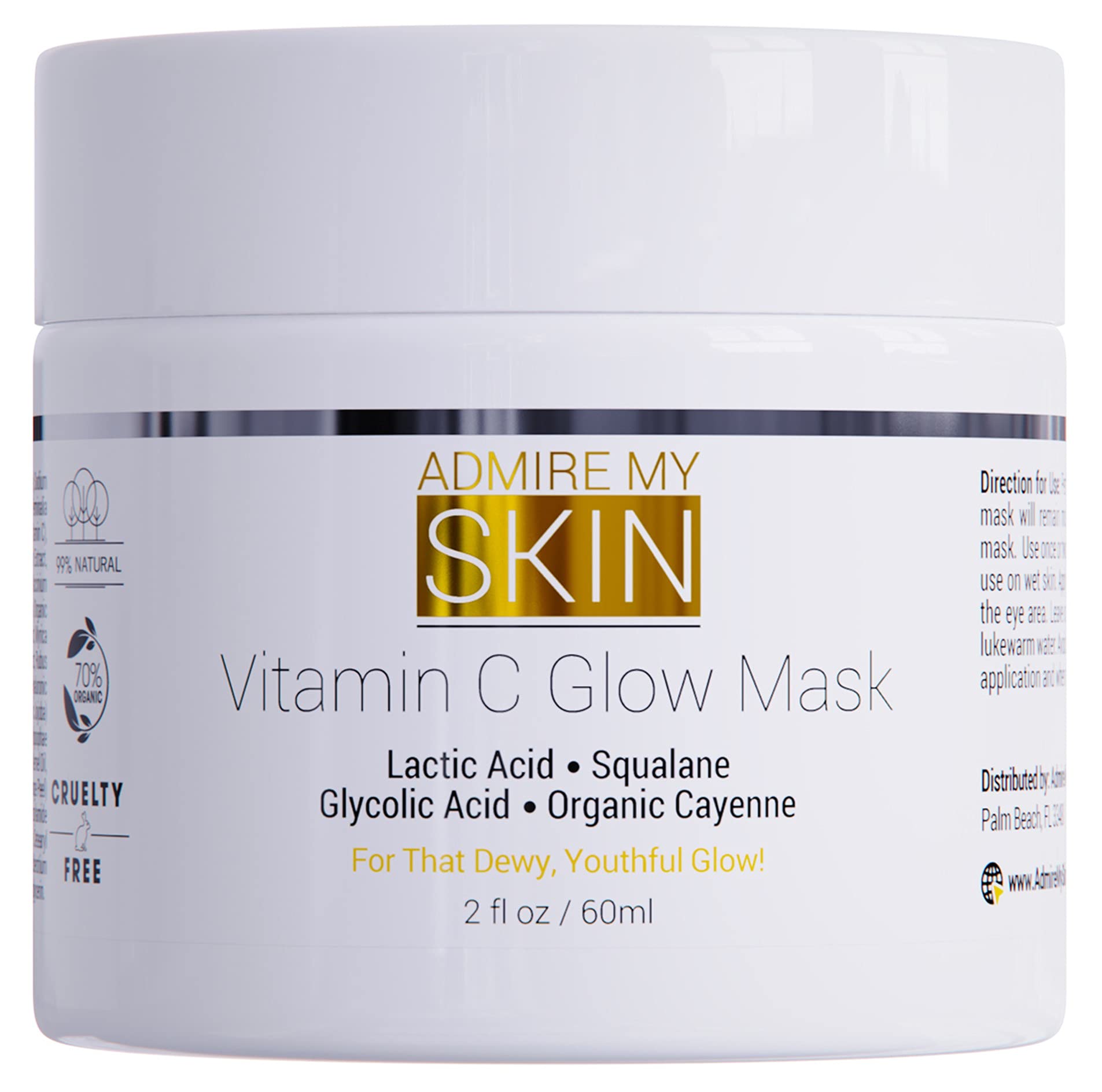 Foto 4 pulgar | Mascarilla Facial Admire My Skin, Iluminadora Con Vitamina C, 60 Ml, Con Escualano - Venta Internacional.