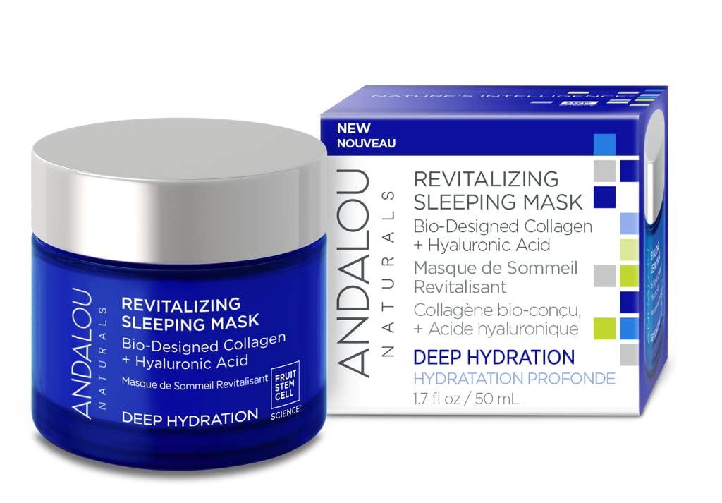Mascarilla Para Dormir Andalou Naturals Deep Hydration Revitalizante - Venta Internacional.