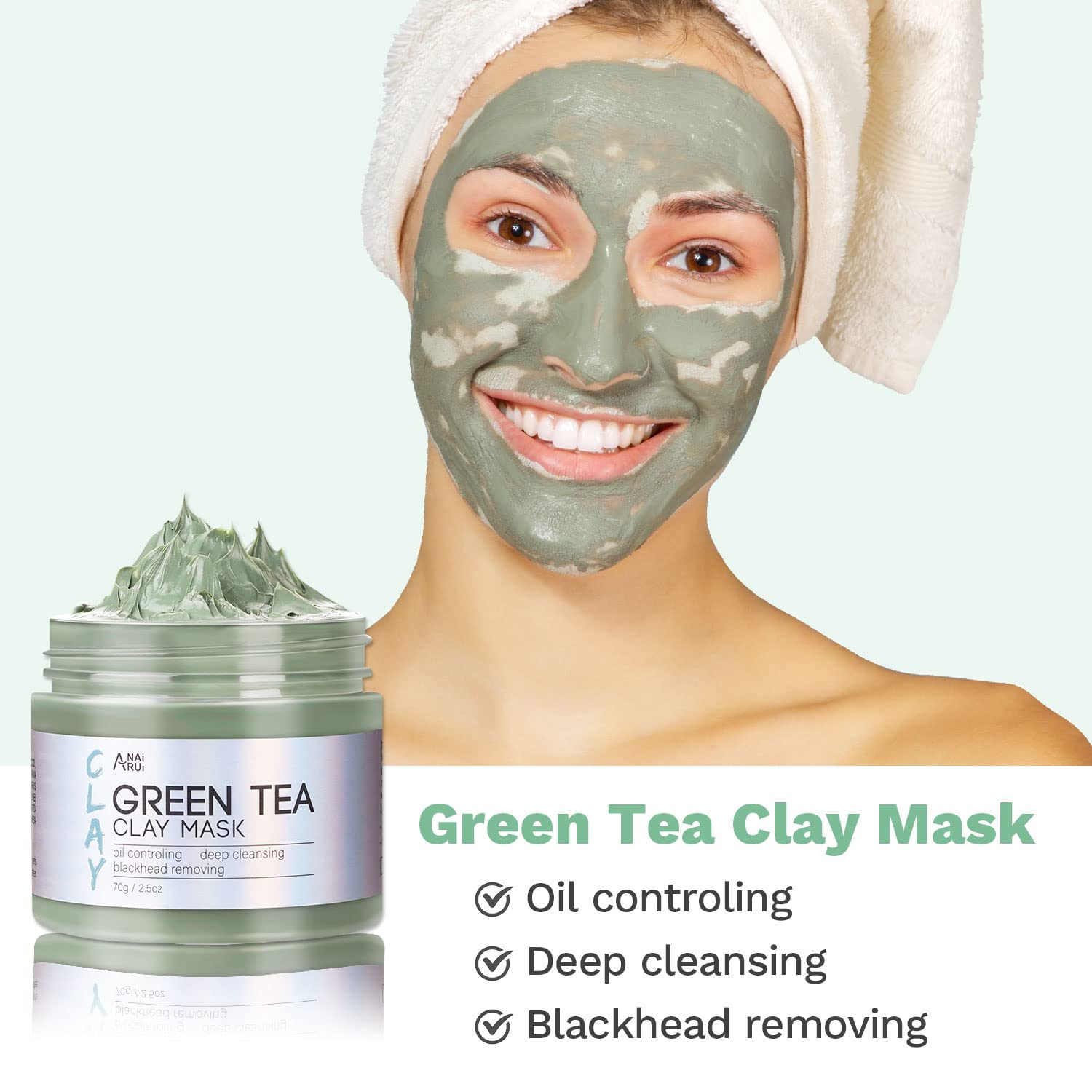 Foto 5 pulgar | Set de Mascarillas Faciales Anai Rui Máscara de Cúrcuma y Arcilla Té Verde Mar Muerto - Venta Internacional