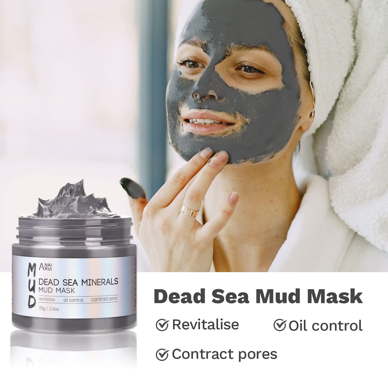 Foto 6 pulgar | Set de Mascarillas Faciales Anai Rui Máscara de Cúrcuma y Arcilla Té Verde Mar Muerto - Venta Internacional