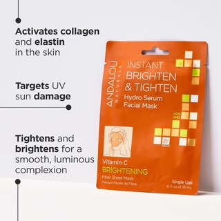 Foto 2 | Mascarilla Facial Andalou Naturals Instant Brighten Hydro Serum Paquete de 6 - Venta Internacional