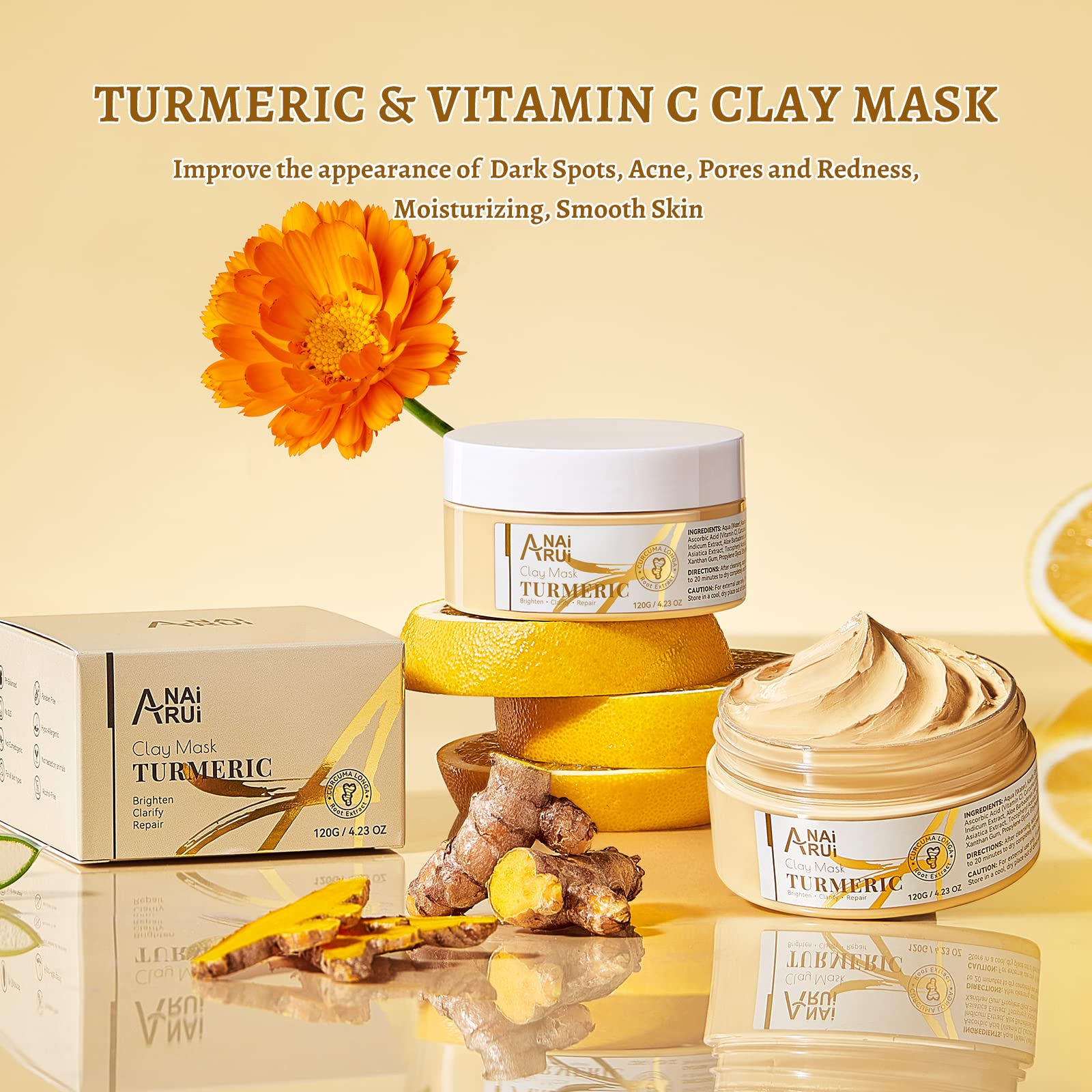 Foto 2 | Mascarilla Facial Anai Rui Vitamina C con Cúrcuma y Arcilla de Caolín 125 ml - Venta Internacional