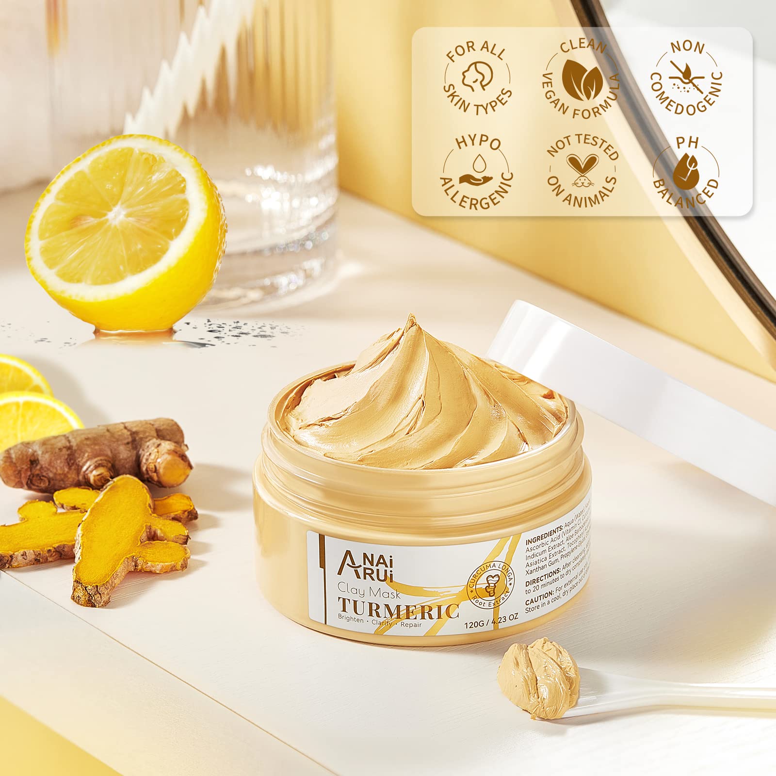 Foto 6 | Mascarilla Facial Anai Rui Vitamina C con Cúrcuma y Arcilla de Caolín 125 ml - Venta Internacional