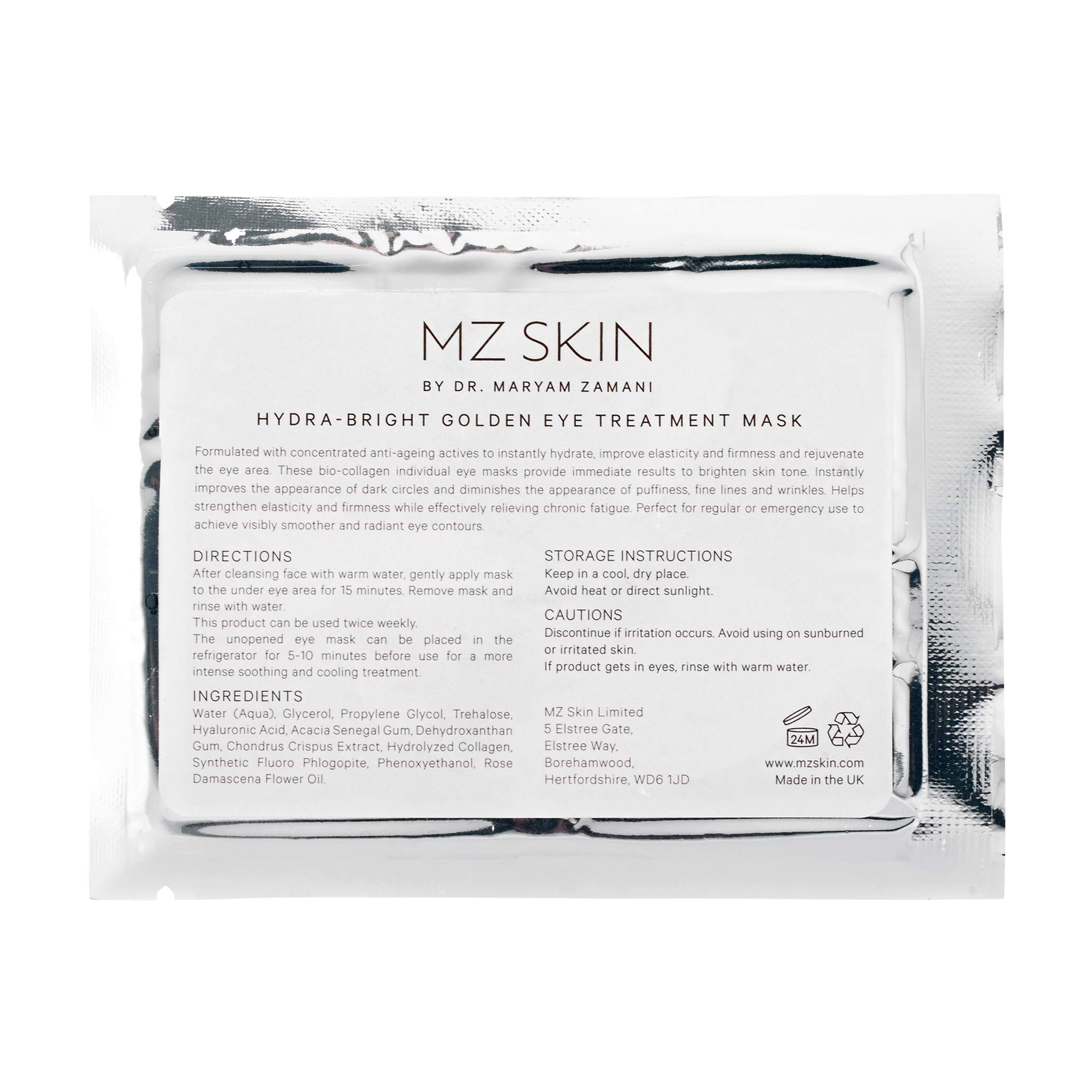 Foto 4 pulgar | Mascarilla Para Ojos Mz Skin Hydra-bright Golden Eye Treatment, Paquete De 5 - Venta Internacional.