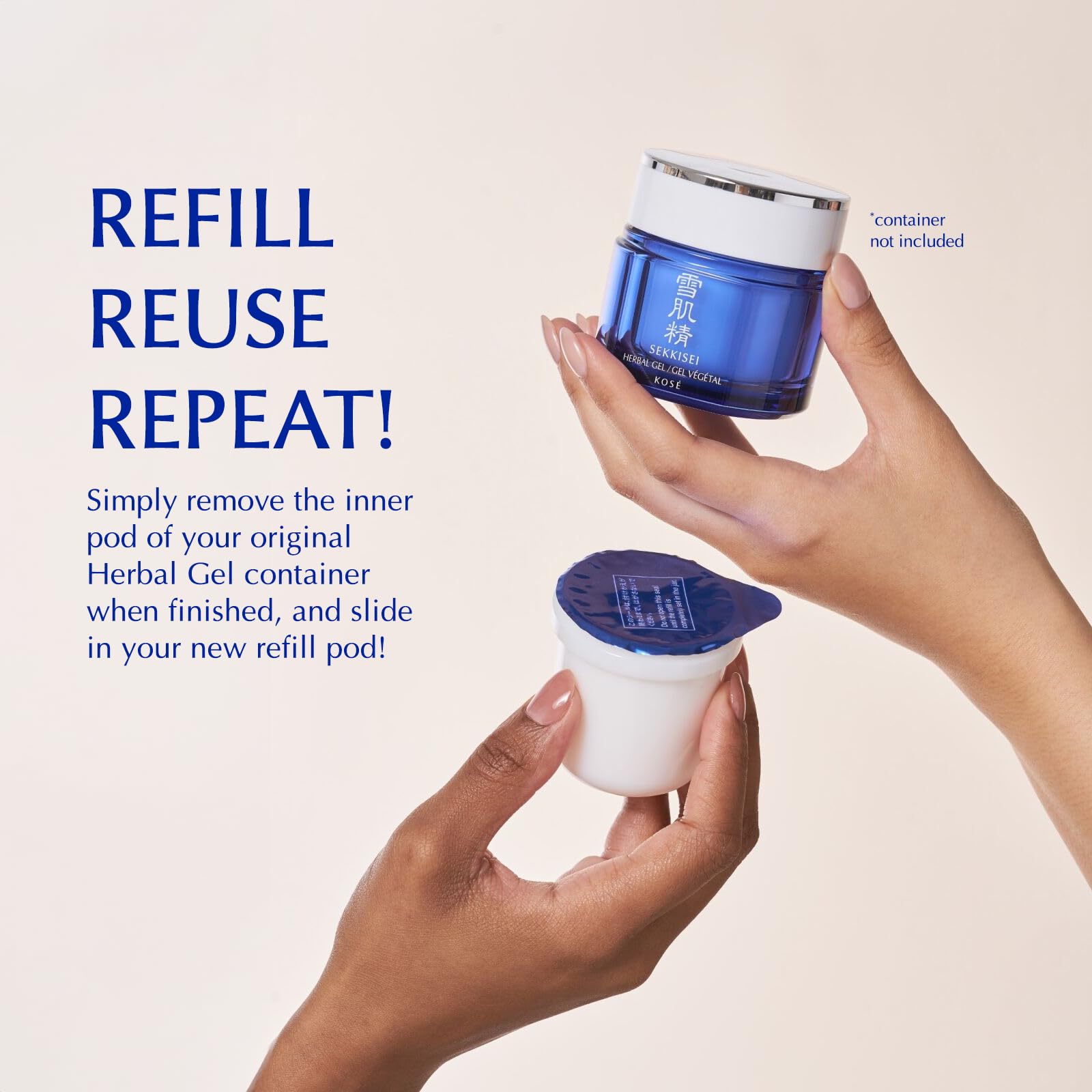 Foto 5 pulgar | Refill Pod Sekkisei Gel Herbal Hidratante 6 En 1, 80 Ml - Venta Internacional.