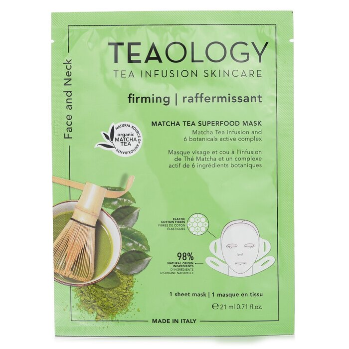 Foto 2 pulgar | Mascarilla Para Rostro Y Cuello Teaology Matcha Tea Superfood - Venta Internacional.