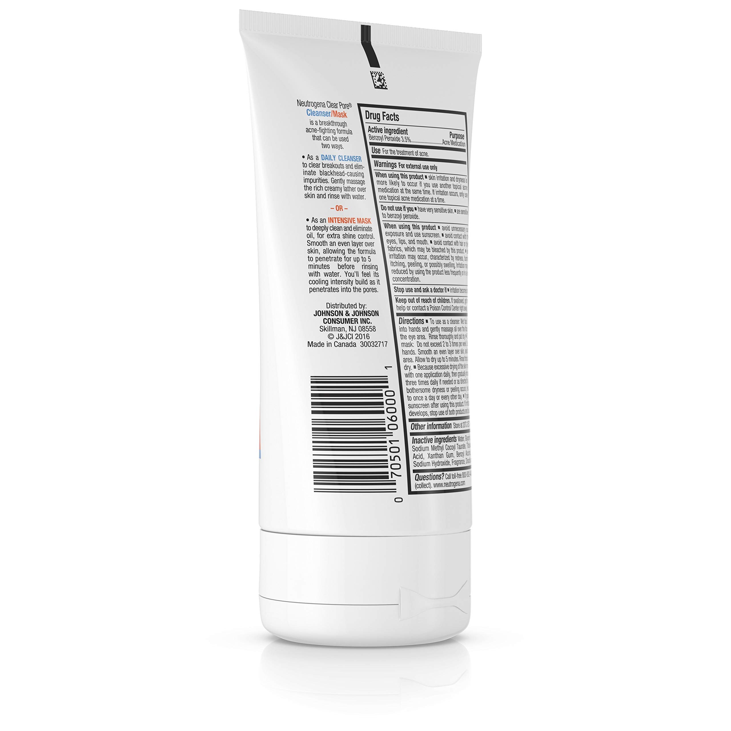 Foto 7 pulgar | Mascarilla Limpiadora Neutrogena Clear Pore 125 Ml - Venta Internacional.