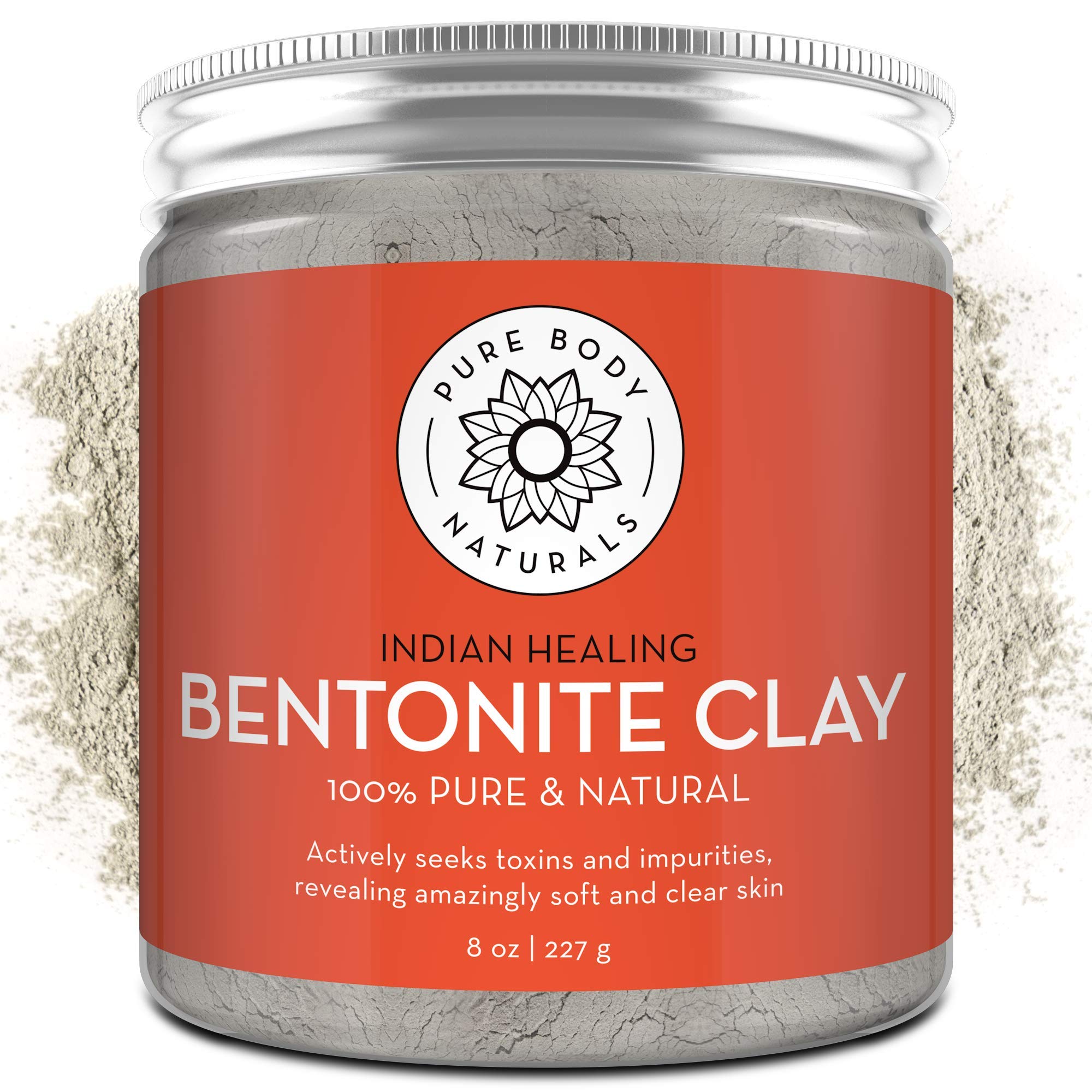 Bentonita En Polvo De Arcilla Pure Body Naturals, 240 Ml, Para Desintoxicación - Venta Internacional. $441