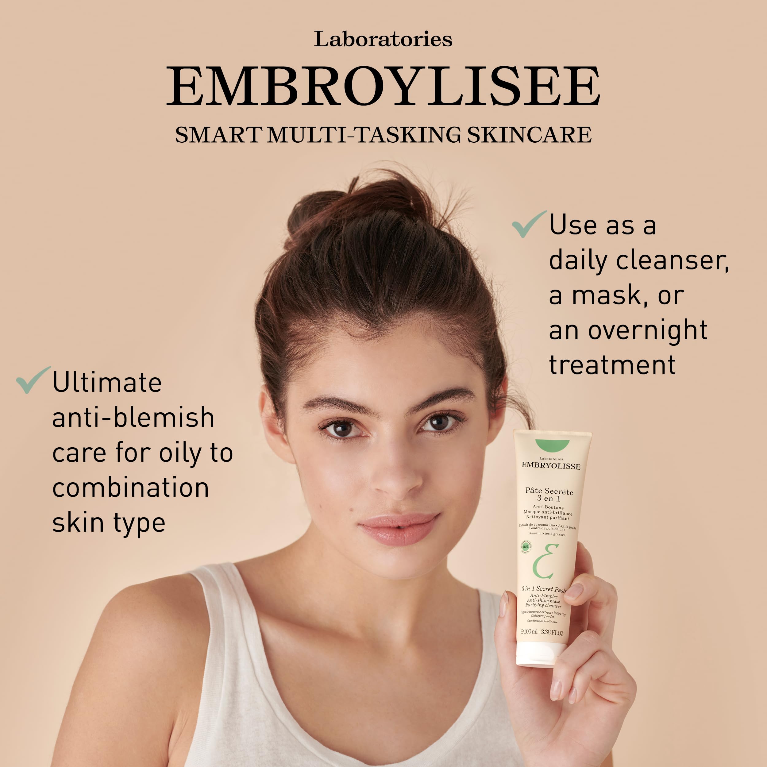 Foto 3 pulgar | Mascarilla De Arcilla Embryolisse 3 En 1 Contra Las Espinillas Y El Acné, 100 Ml - Venta Internacional.