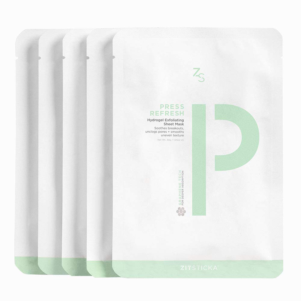 Foto 3 pulgar | Mascarillas En Láminas Zitsticka Press Fresh Exfoliantes E Hidratantes X5 - Venta Internacional.