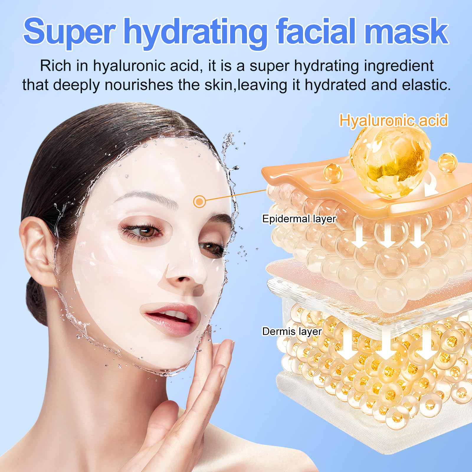 Foto 3 pulgar | Mascarilla Facial De Colágeno, Hidratación Profunda, Antiarrugas, 6 Unidades - Venta Internacional.