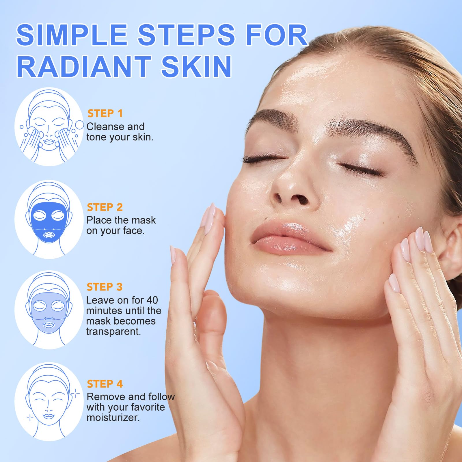 Foto 6 pulgar | Mascarilla Facial De Colágeno, Hidratación Profunda, Antiarrugas, 6 Unidades - Venta Internacional.