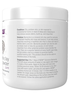 Foto 2 | Bentonita Clay Powder Now Solutions Para Rostro Y Cuerpo, 325 Ml - Venta Internacional.