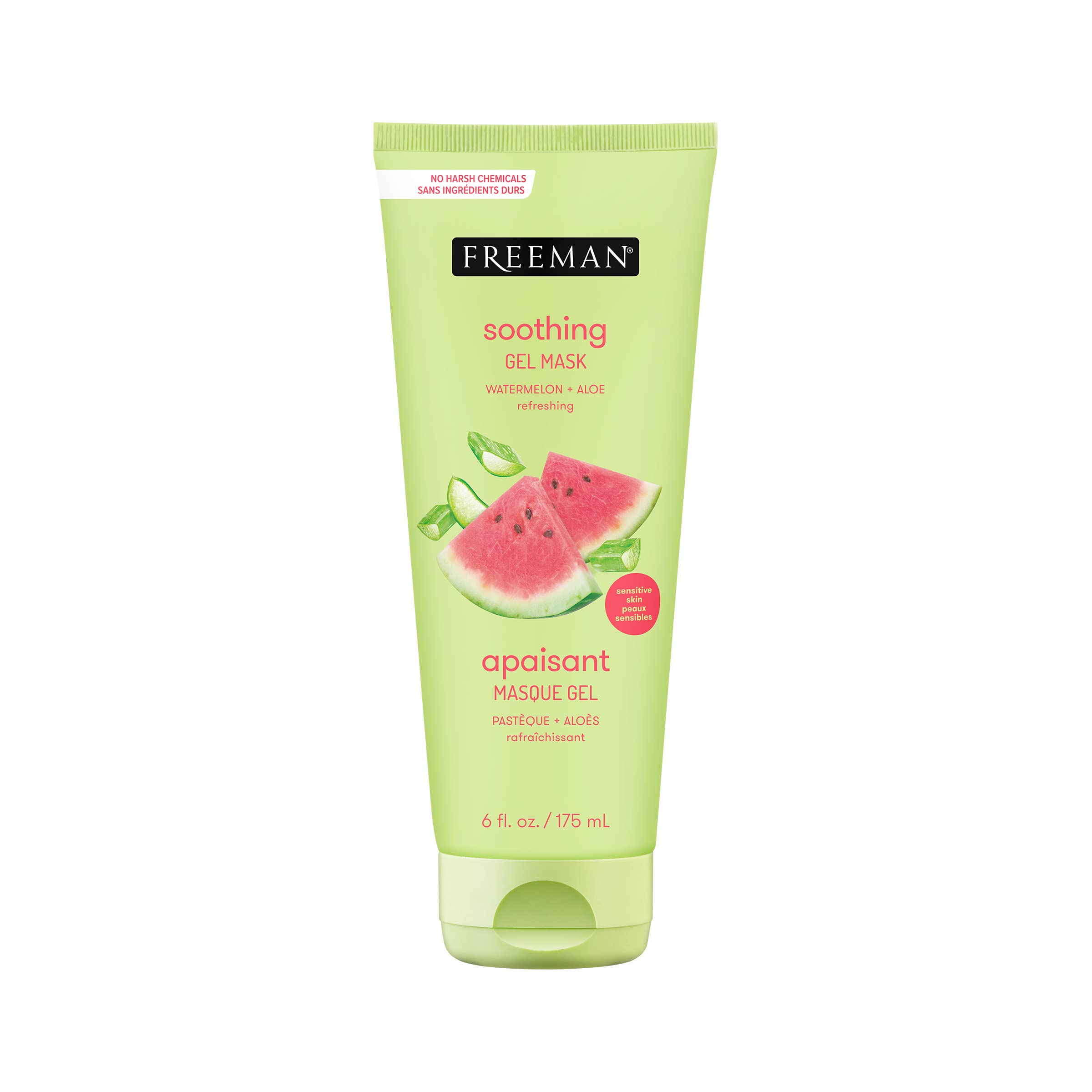 Mascarilla Facial Freeman, Gel Calmante De Sandía Y Aloe, 180 Ml - Venta Internacional.