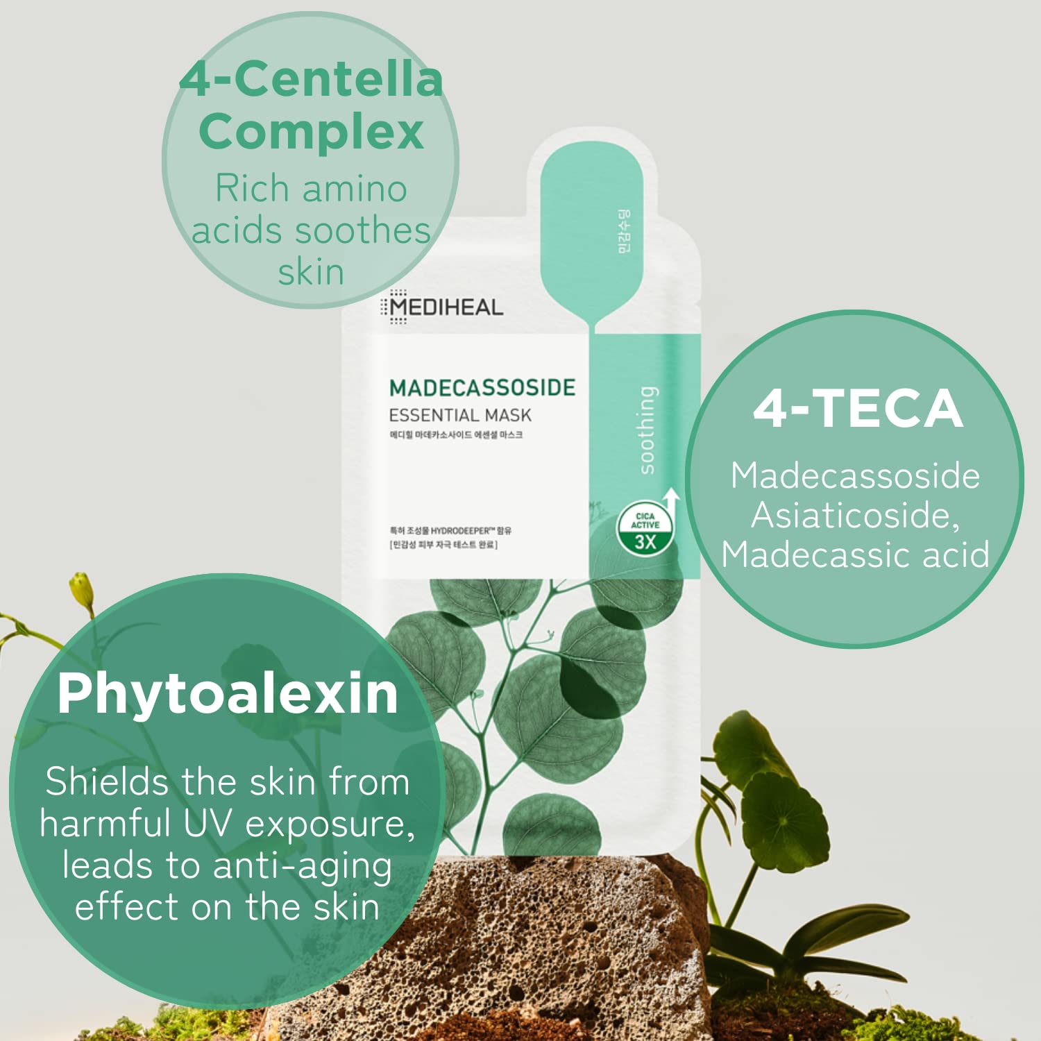 Foto 4 pulgar | Mascarilla Mediheal Madecassoside Essential, 4 Hojas - Venta Internacional.