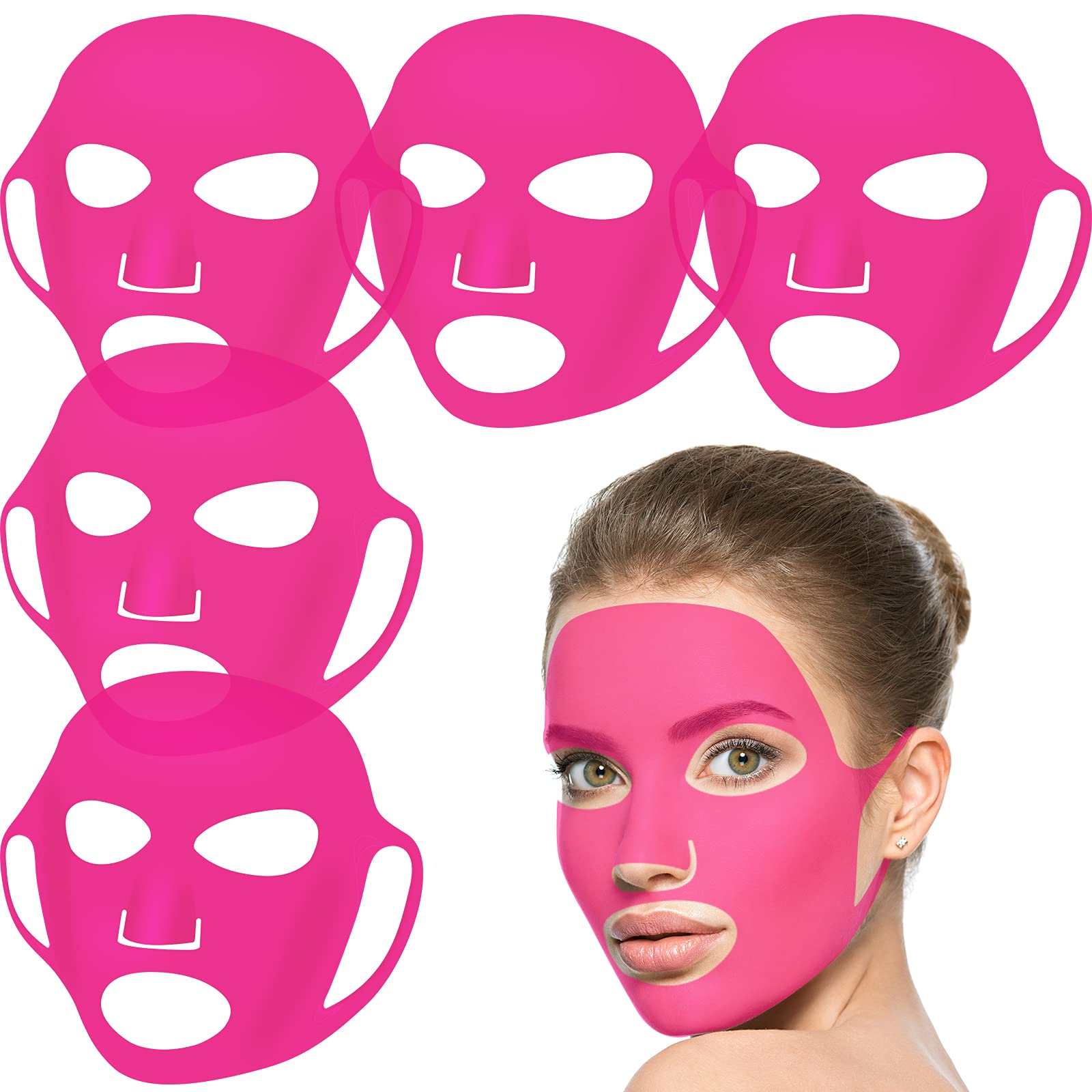 Foto 2 pulgar | Máscaras Faciales De Silicona Reutilizables Maitys, 5 Unidades, Para Mujer - Venta Internacional.