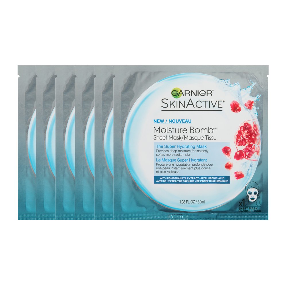 Foto 2 pulgar | Máscara De Sábana Garnier Skinactive Super Hydrating, Paquete De 6 - Venta Internacional.