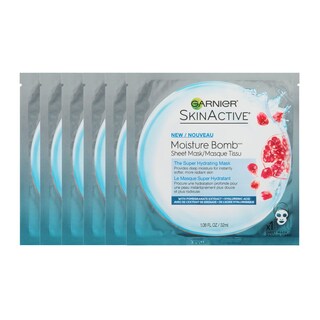 Foto 1 | Máscara De Sábana Garnier Skinactive Super Hydrating, Paquete De 6 - Venta Internacional.