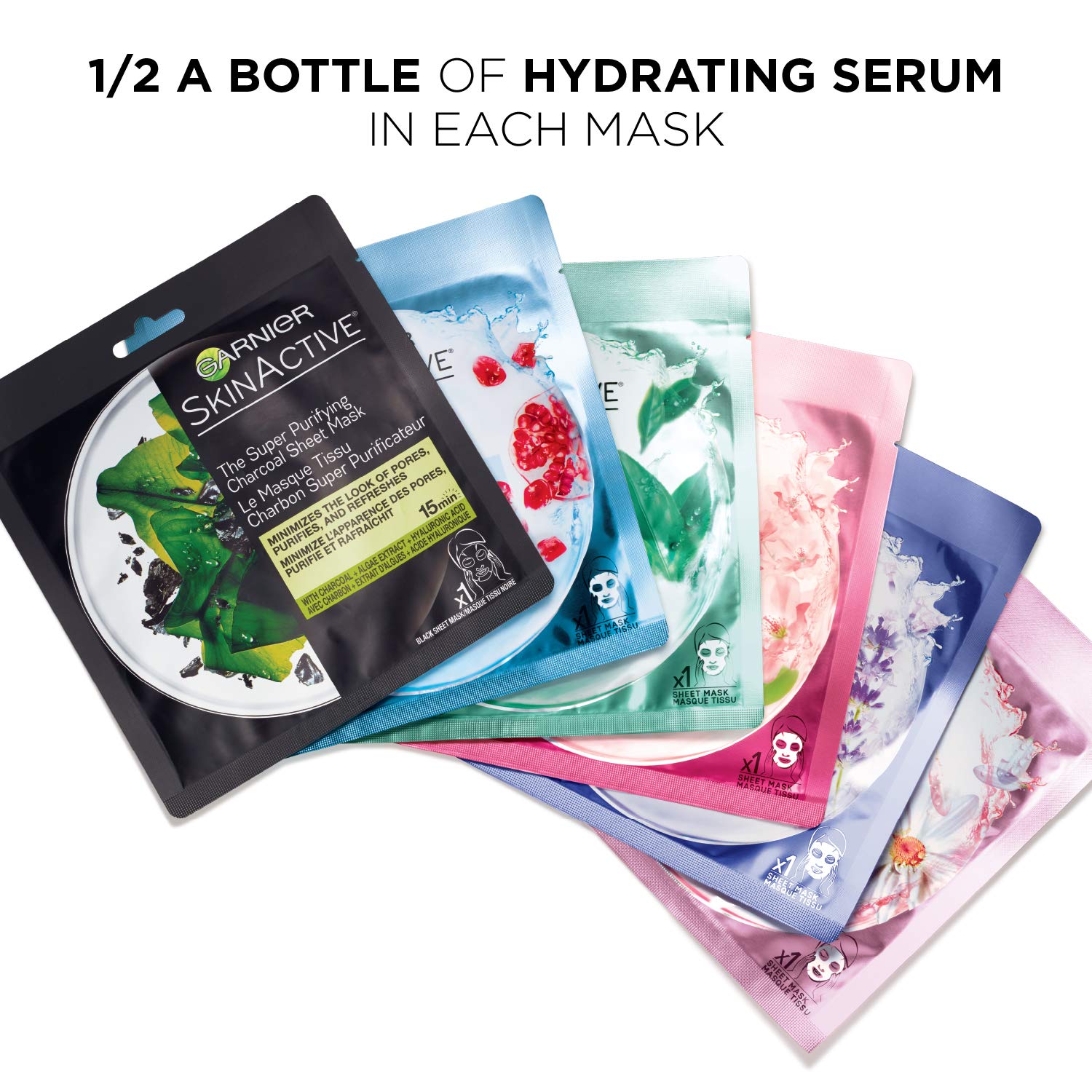 Foto 5 pulgar | Máscara De Sábana Garnier Skinactive Super Hydrating, Paquete De 6 - Venta Internacional.