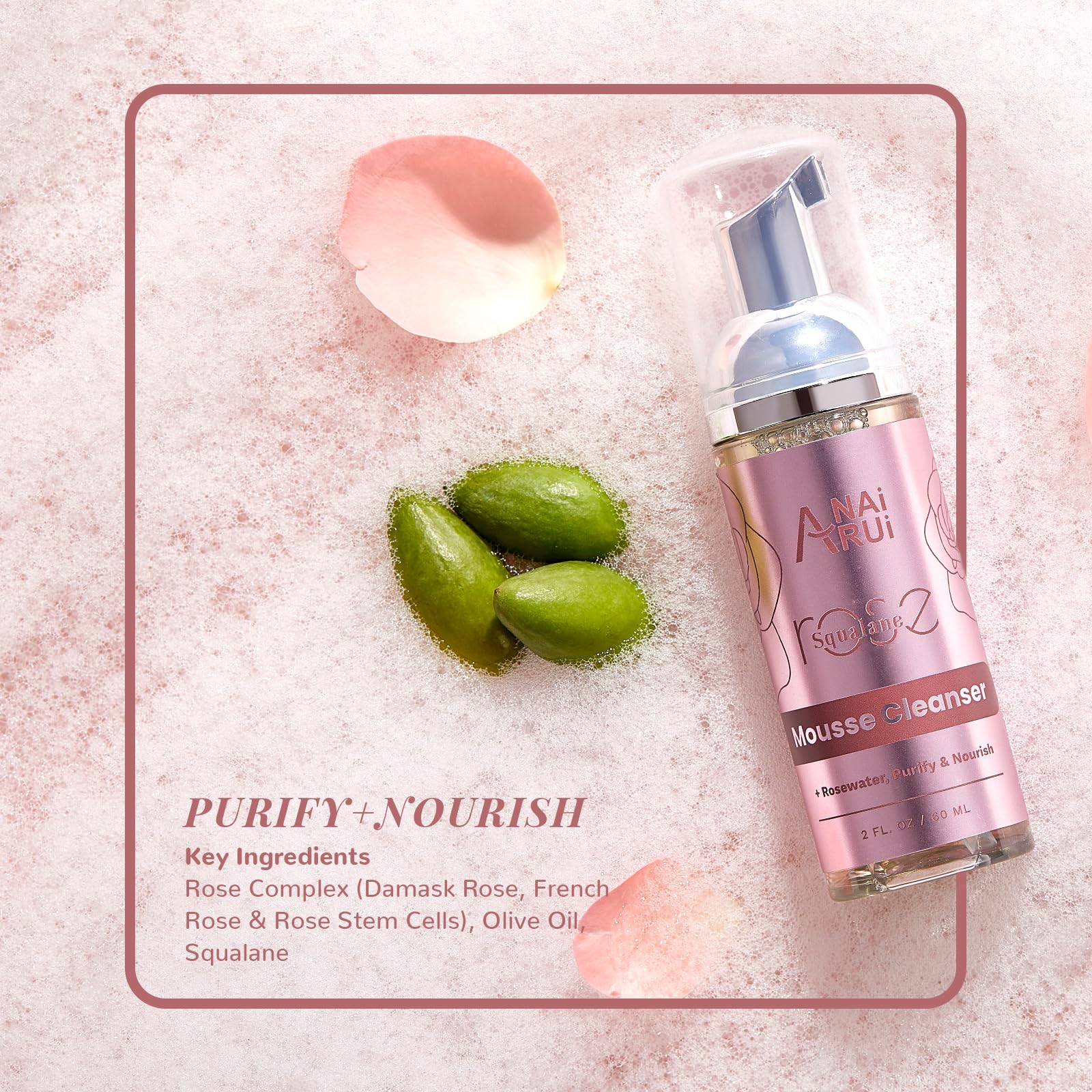 Foto 5 pulgar | Set De Regalo Para El Cuidado De La Piel Anairui Rose Con Limpiador Facial E Hidratante - Venta Internacional.