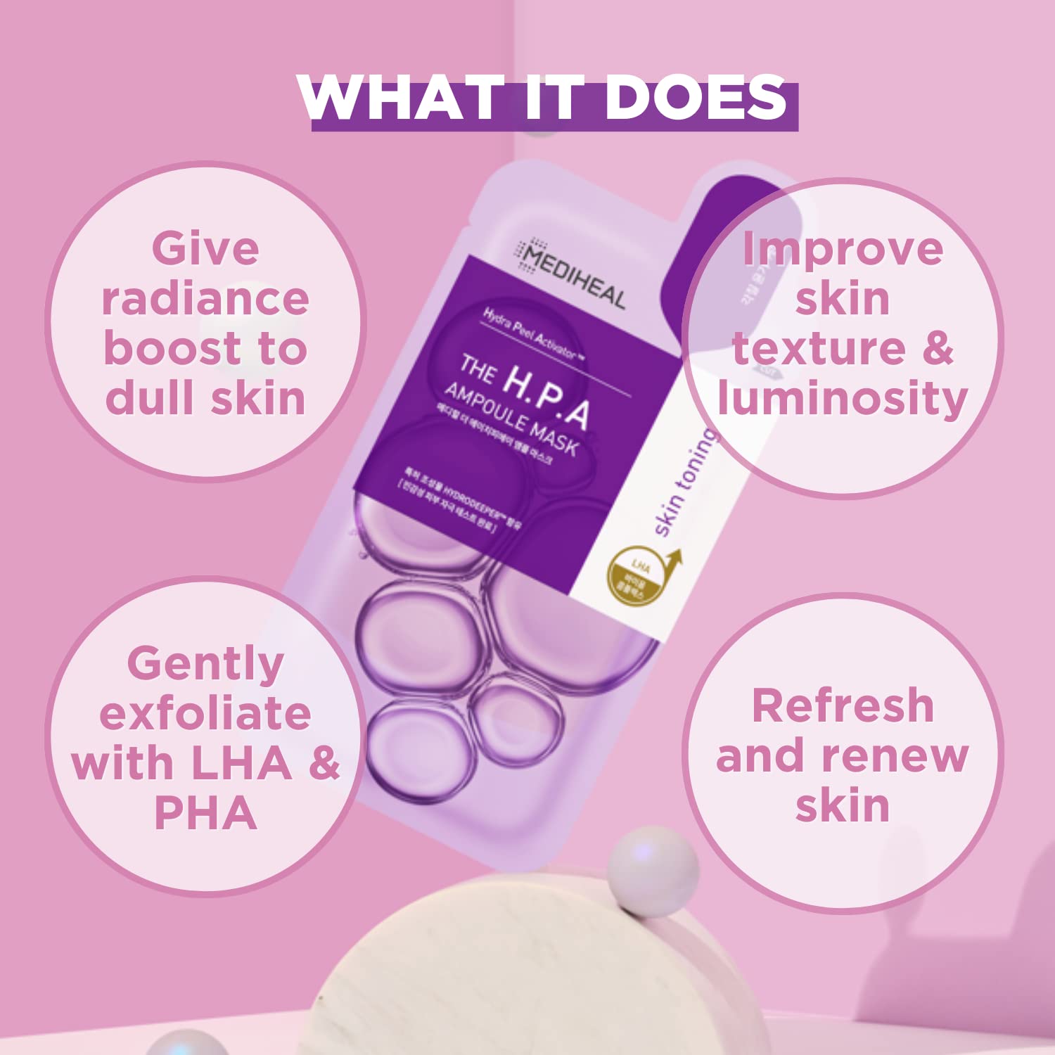 Foto 4 pulgar | Mascarilla En Ampolla Mediheal Hpa 10 Exfolia E Hidrata - Venta Internacional.