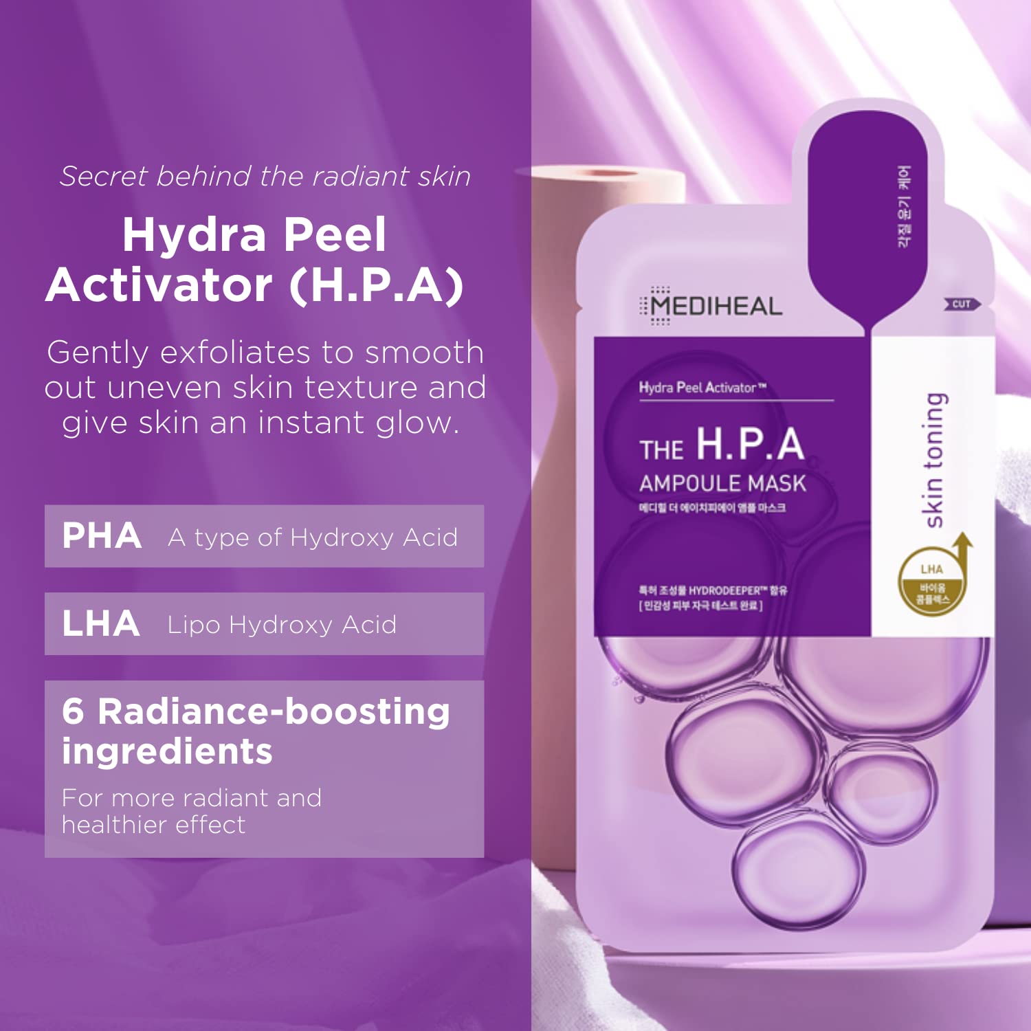 Foto 4 | Mascarilla En Ampolla Mediheal Hpa 10 Exfolia E Hidrata - Venta Internacional.