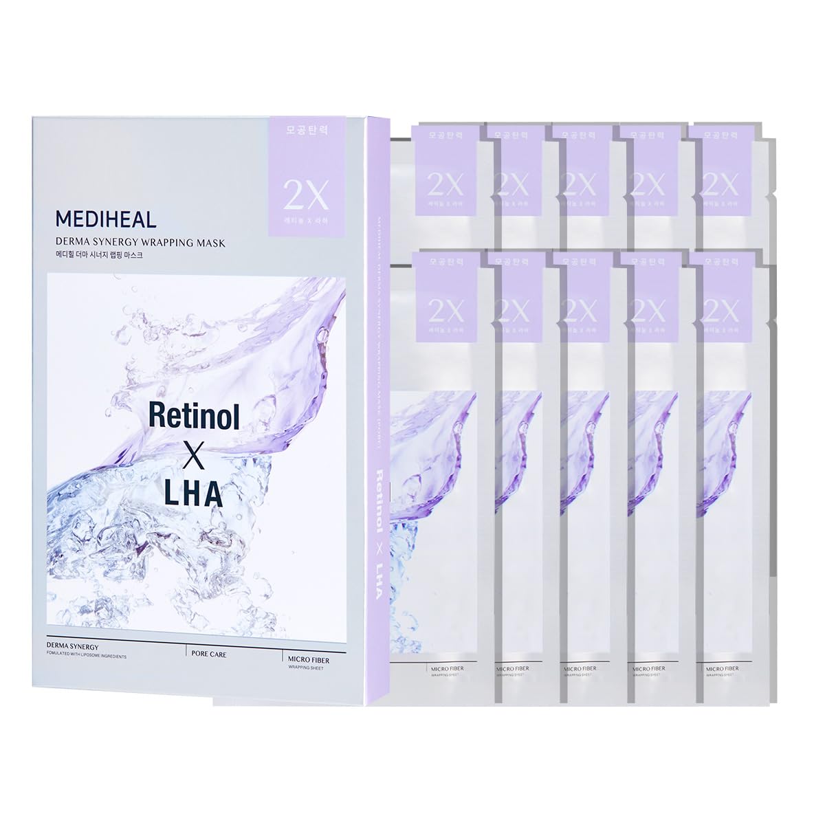 Máscara Mediheal Derma Synergy Que Envuelve La Elasticidad De Los Poros, 10 Paquetes - Venta Internacional.