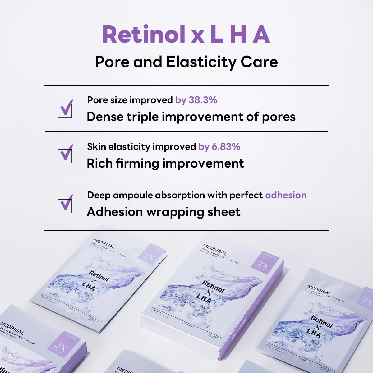 Foto 4 pulgar | Máscara Mediheal Derma Synergy Que Envuelve La Elasticidad De Los Poros, 10 Paquetes - Venta Internacional.