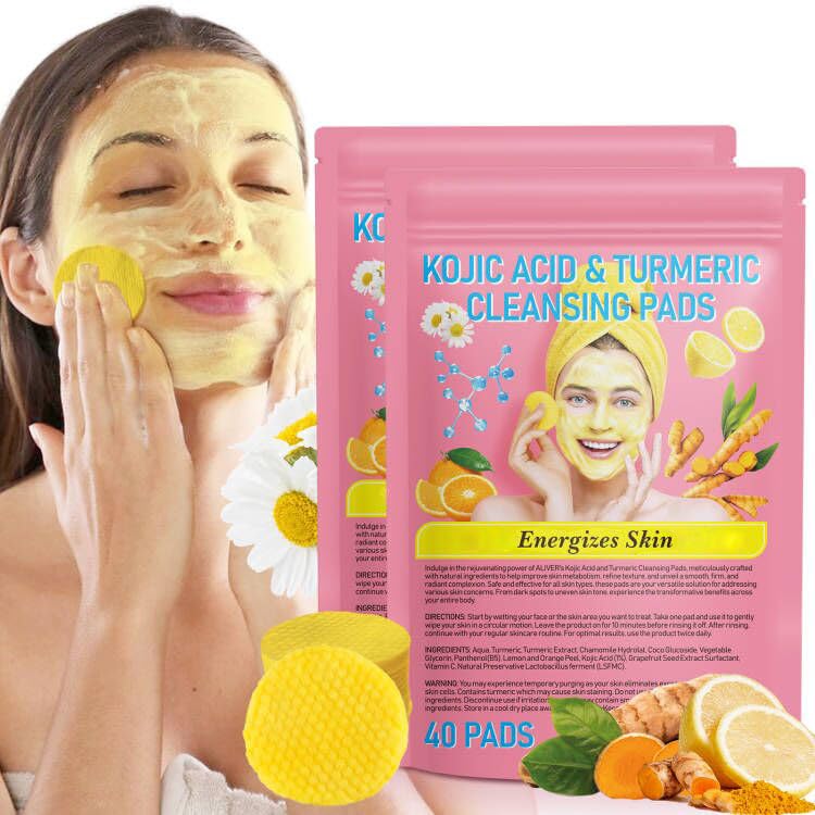 Almohadillas Limpiadoras Genéricas Con Ácido Koji De Cúrcuma Con Vitamina B5 Y C - Venta Internacional.