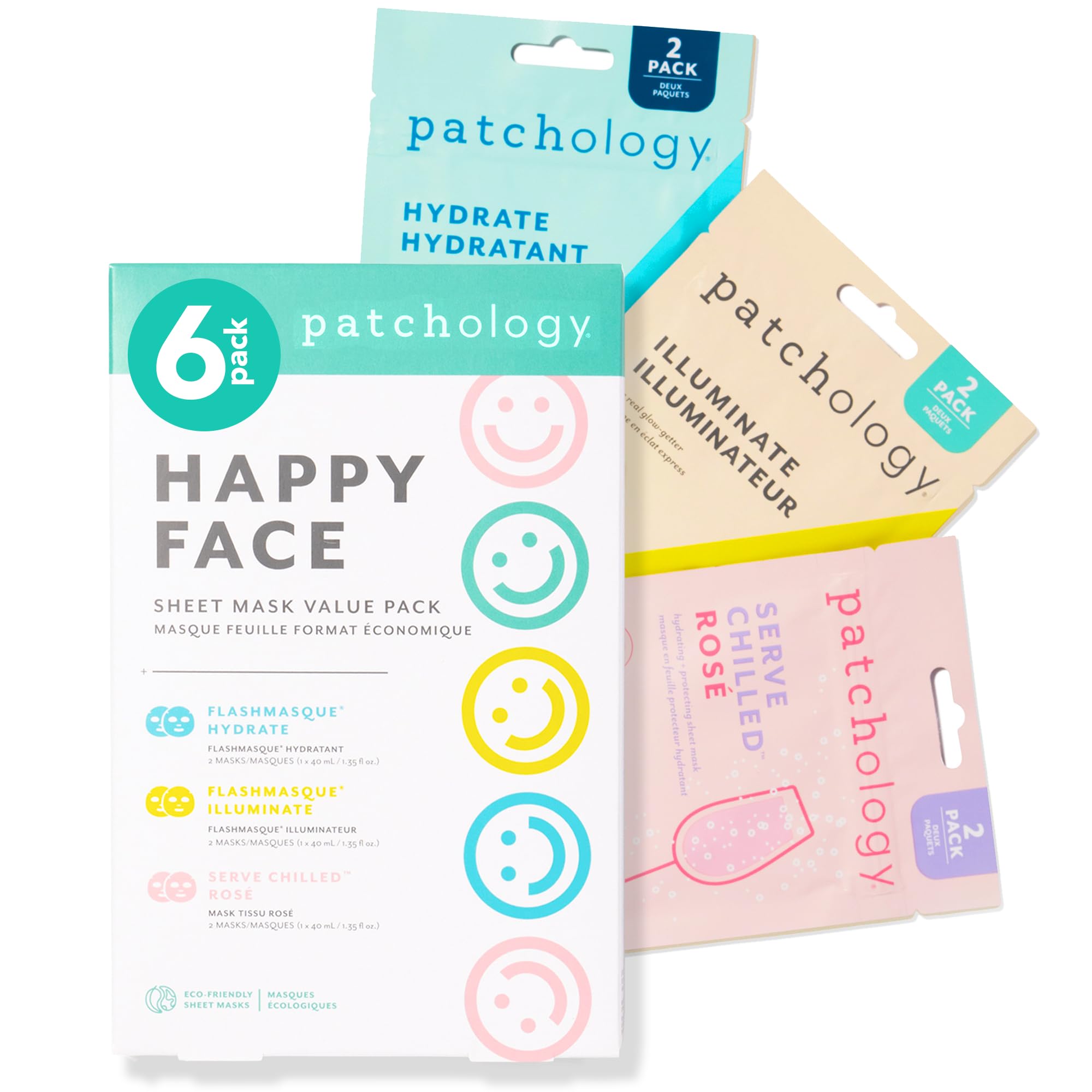 Mascarilla Patchology Perfect Weekend Flashmasque Kit (6 Máscaras) - Venta Internacional.